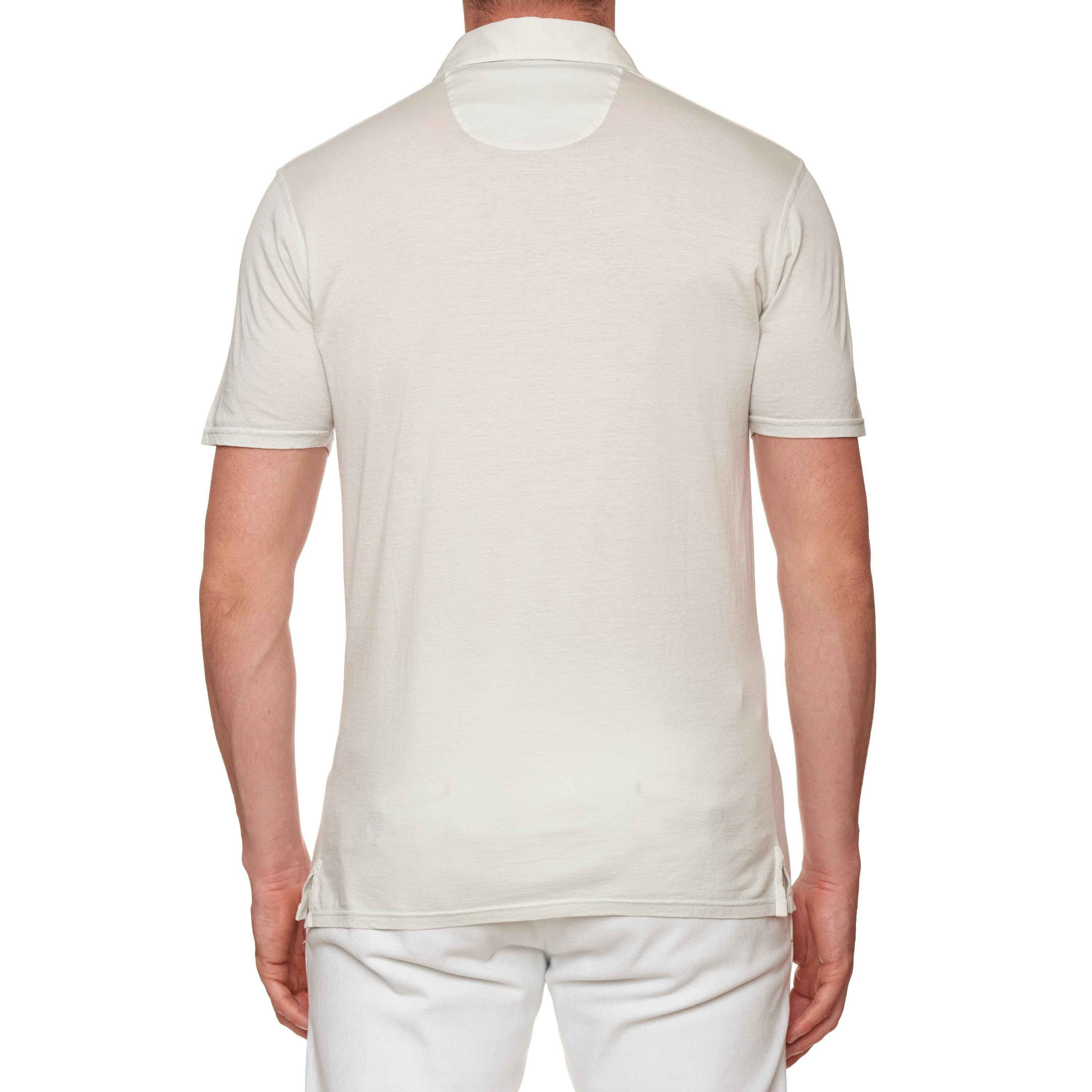 FEDELI "Jack" Ivory Superlight Cotton Jersey Polo Shirt EU 48 NEW US S FEDELI