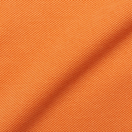 FEDELI "Jack" Orange Cotton Short Sleeve Pique Polo Shirt EU 48 NEW US S