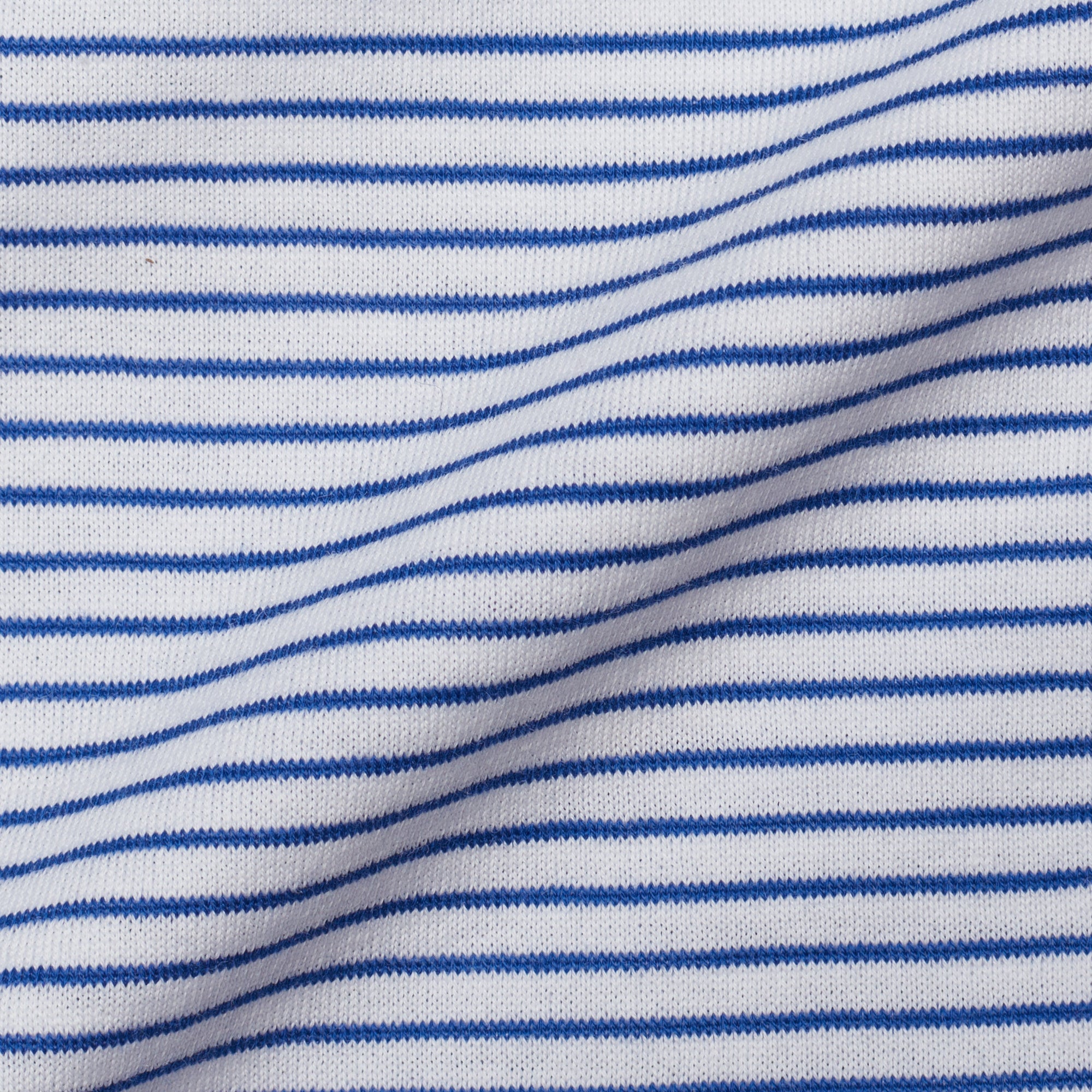 FEDELI "Libeccio" Blue Striped Cotton Jersey Long Sleeve Polo Shirt EU 60 NEW US 4XL