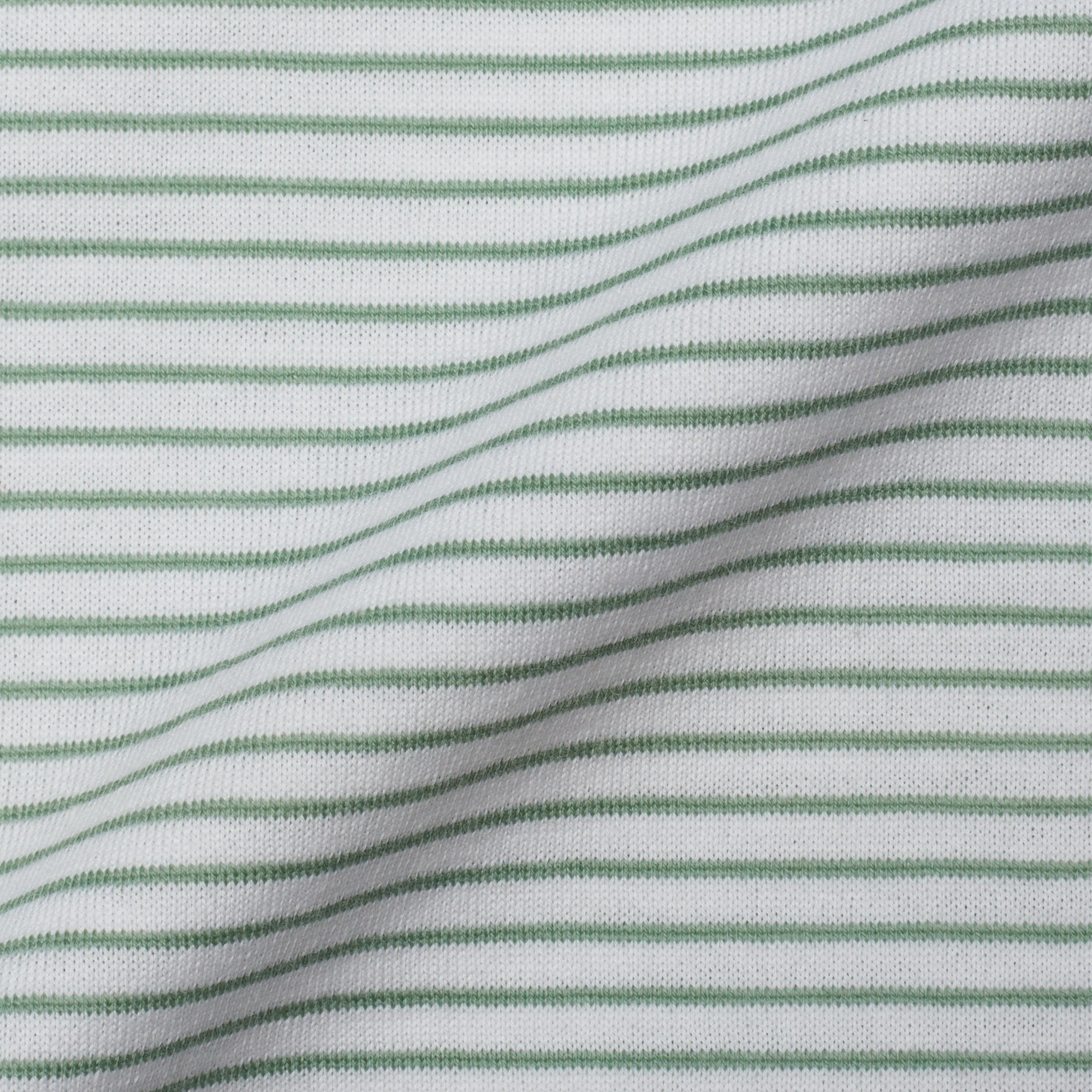 FEDELI "Libeccio" Green Striped Cotton Jersey Long Sleeve Polo Shirt EU 60 NEW US 4XL