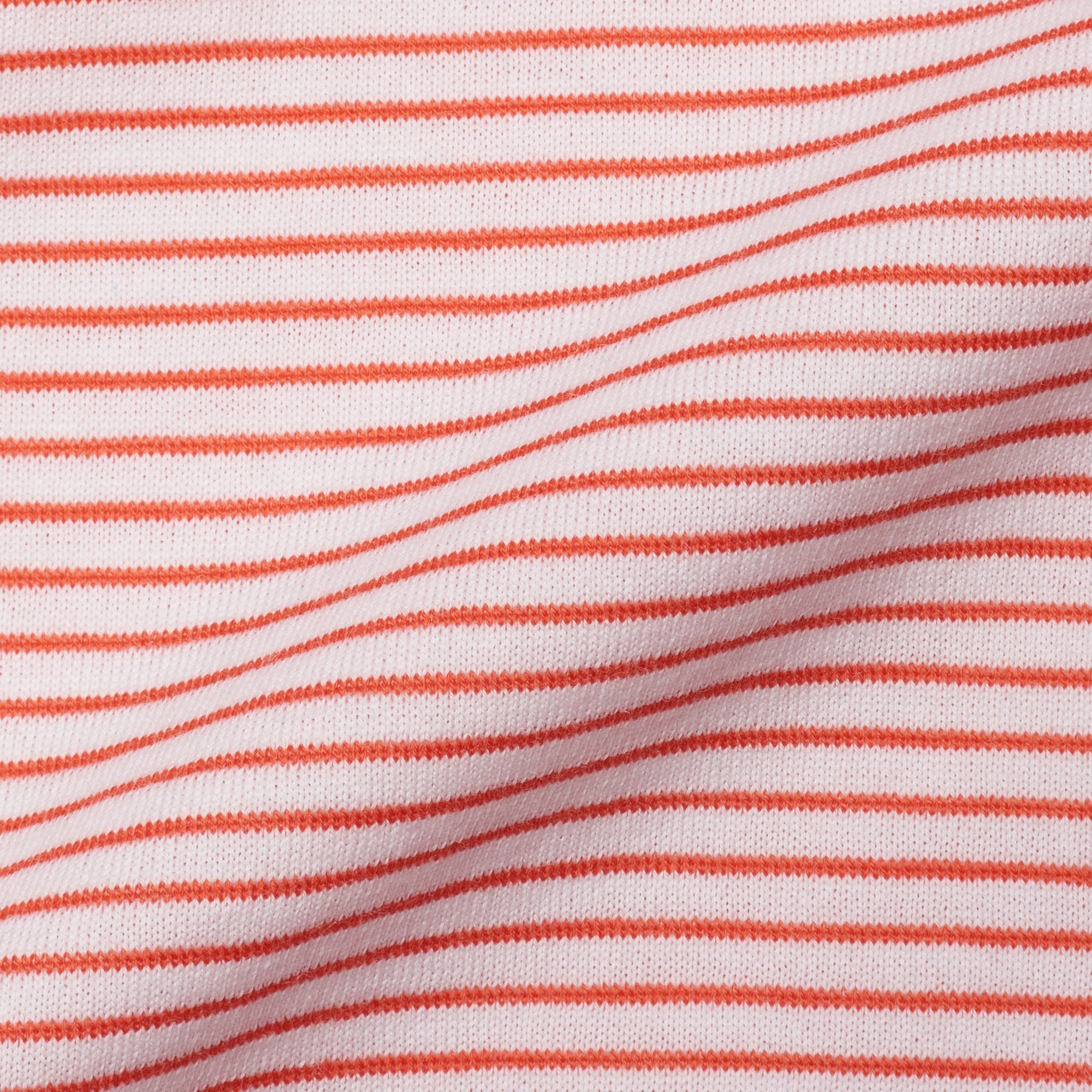 FEDELI "Libeccio" Light Red Striped Cotton Jersey Long Sleeve Polo Shirt 52 NEW US L FEDELI