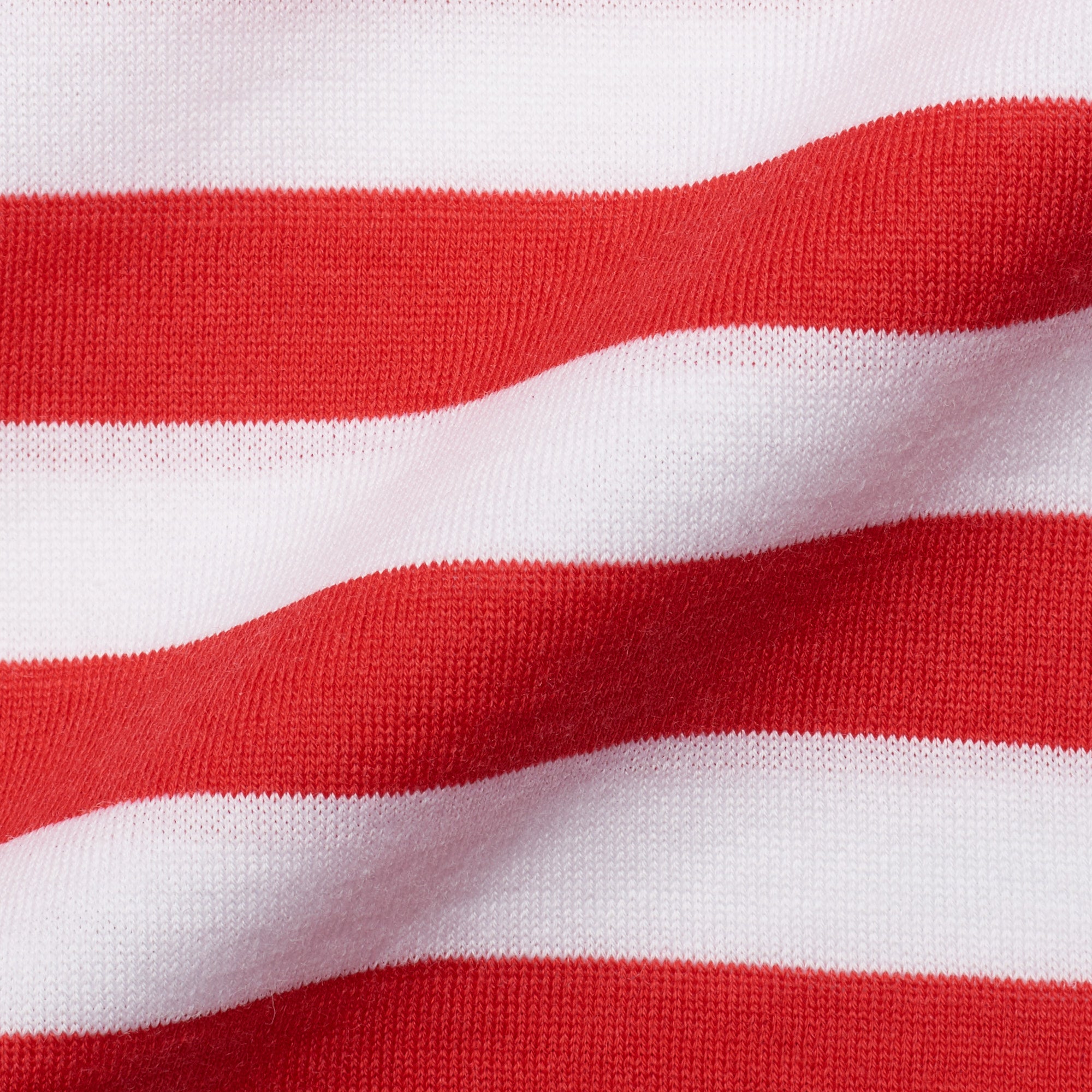 FEDELI "Libeccio" Red Striped Cotton Jersey Long Sleeve Polo Shirt EU 50 NEW US M
