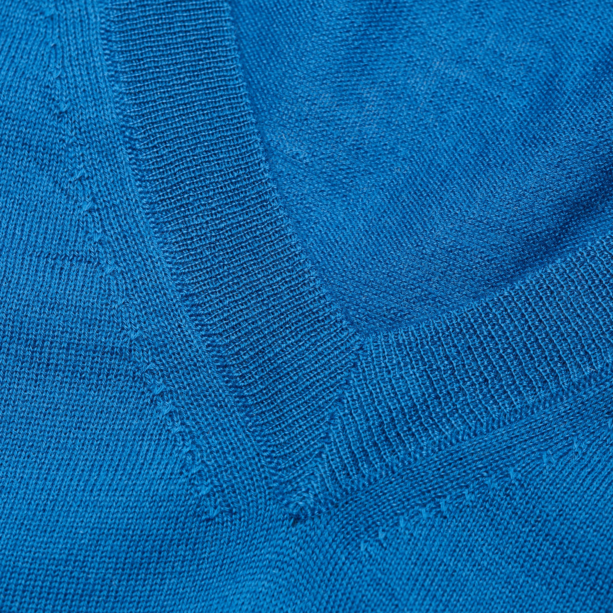 FEDELI "Millionaire" Blue 14 Micron Cashmere V-Neck Sweater 56 NEW 2XL FEDELI