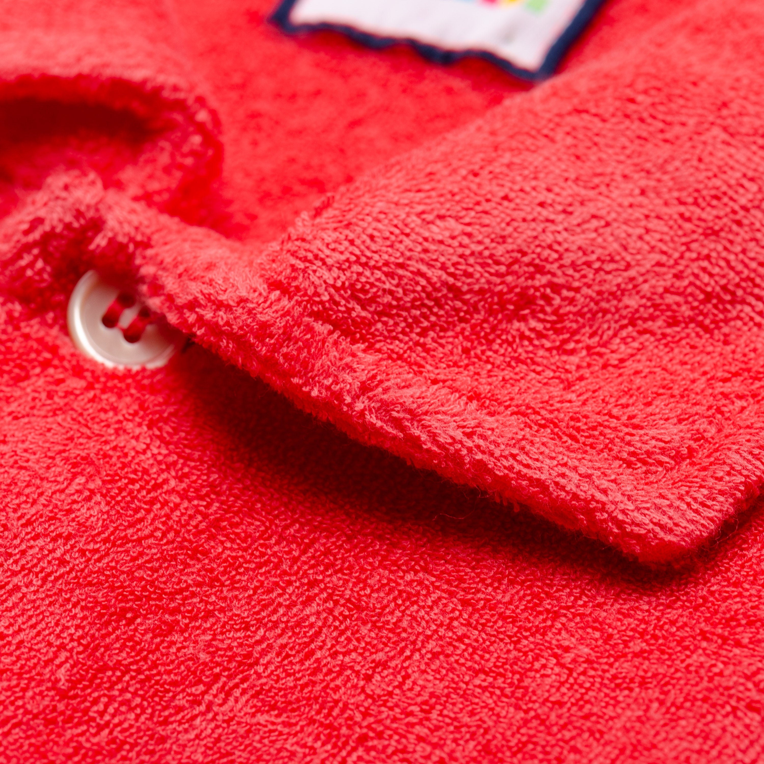FEDELI "Mondial" Blood Orange Terry Cloth Short Sleeve Polo Shirt 54 NEW US XL Slim Fit FEDELI