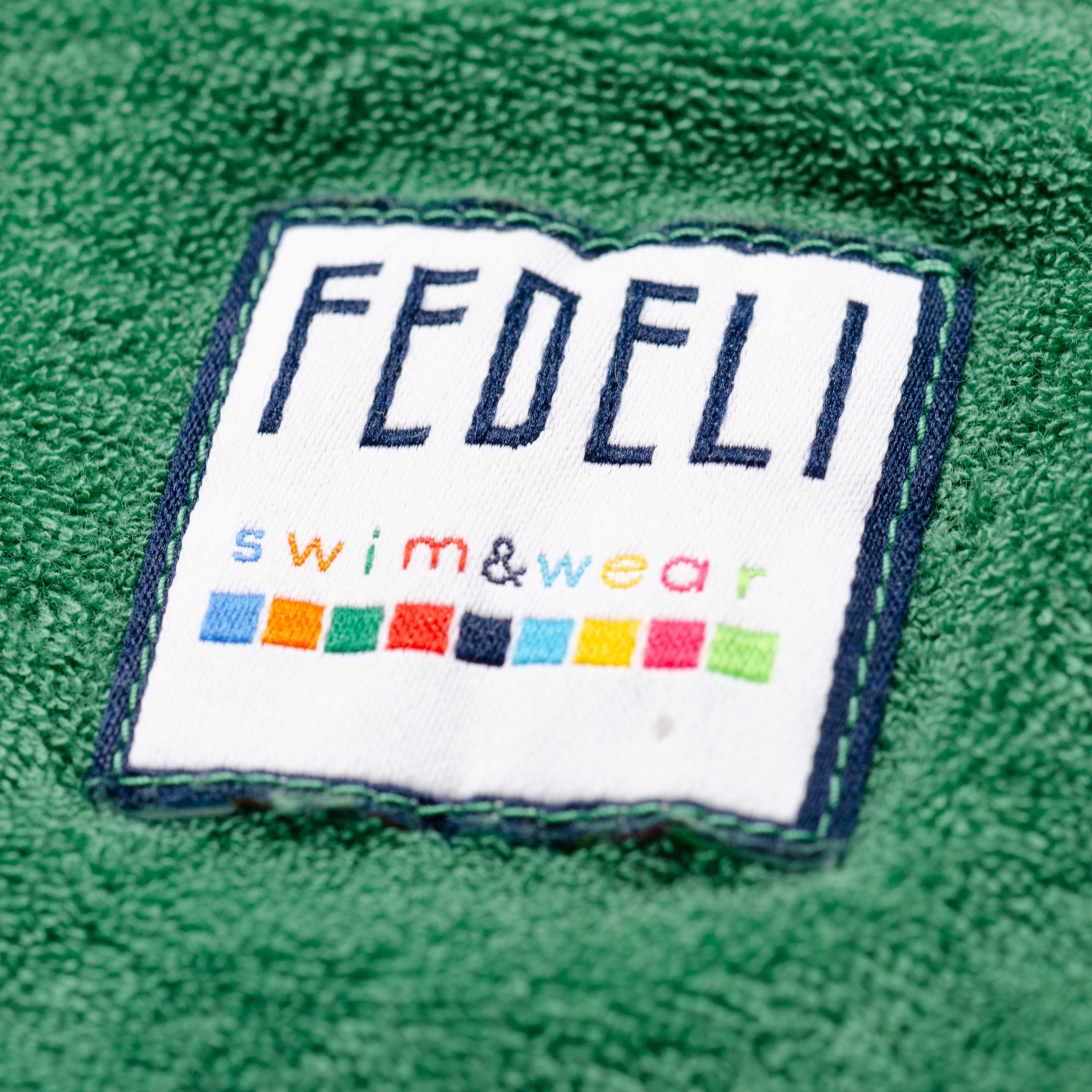 FEDELI "Mondial" Green Terry Cloth Short Sleeve Polo Shirt NEW Slim Fit FEDELI