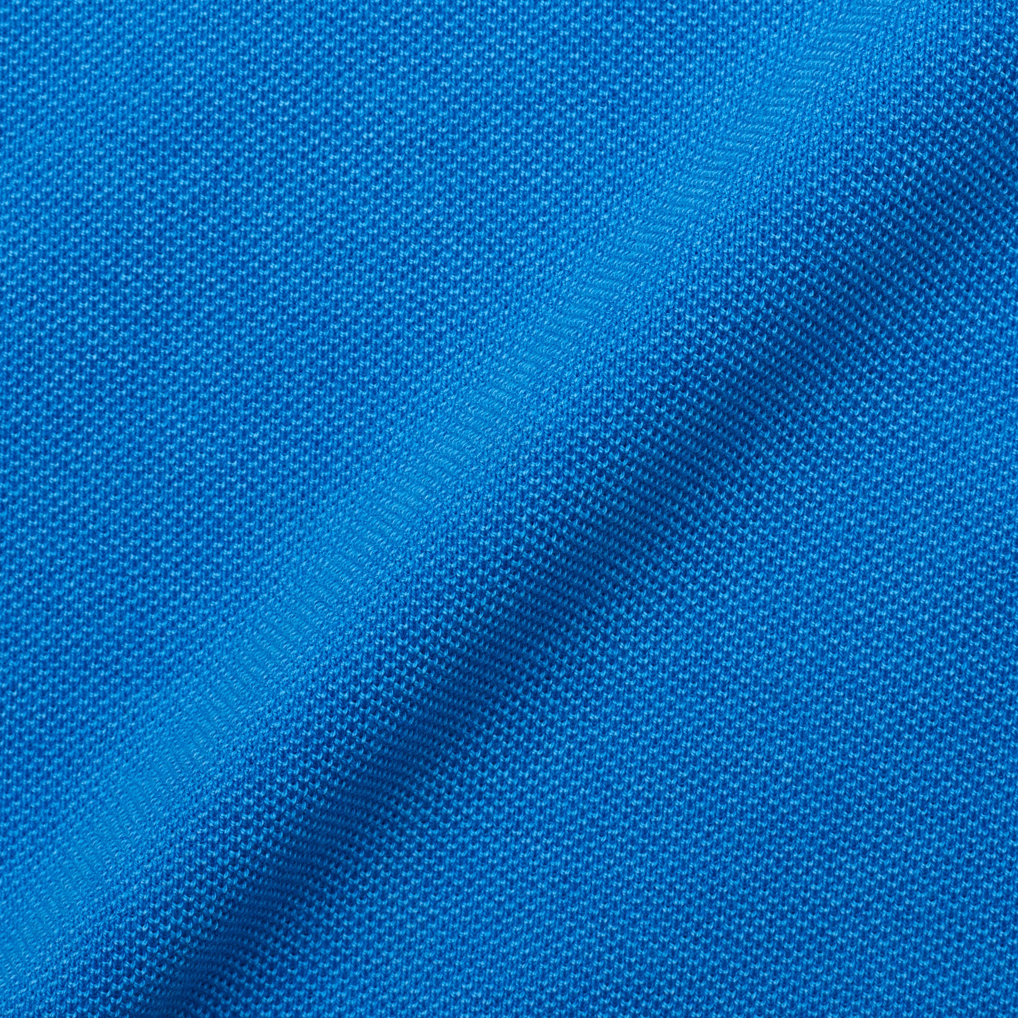 FEDELI "North" Blue Cotton Pique Short Sleeve Polo Shirt EU 50 NEW US M FEDELI