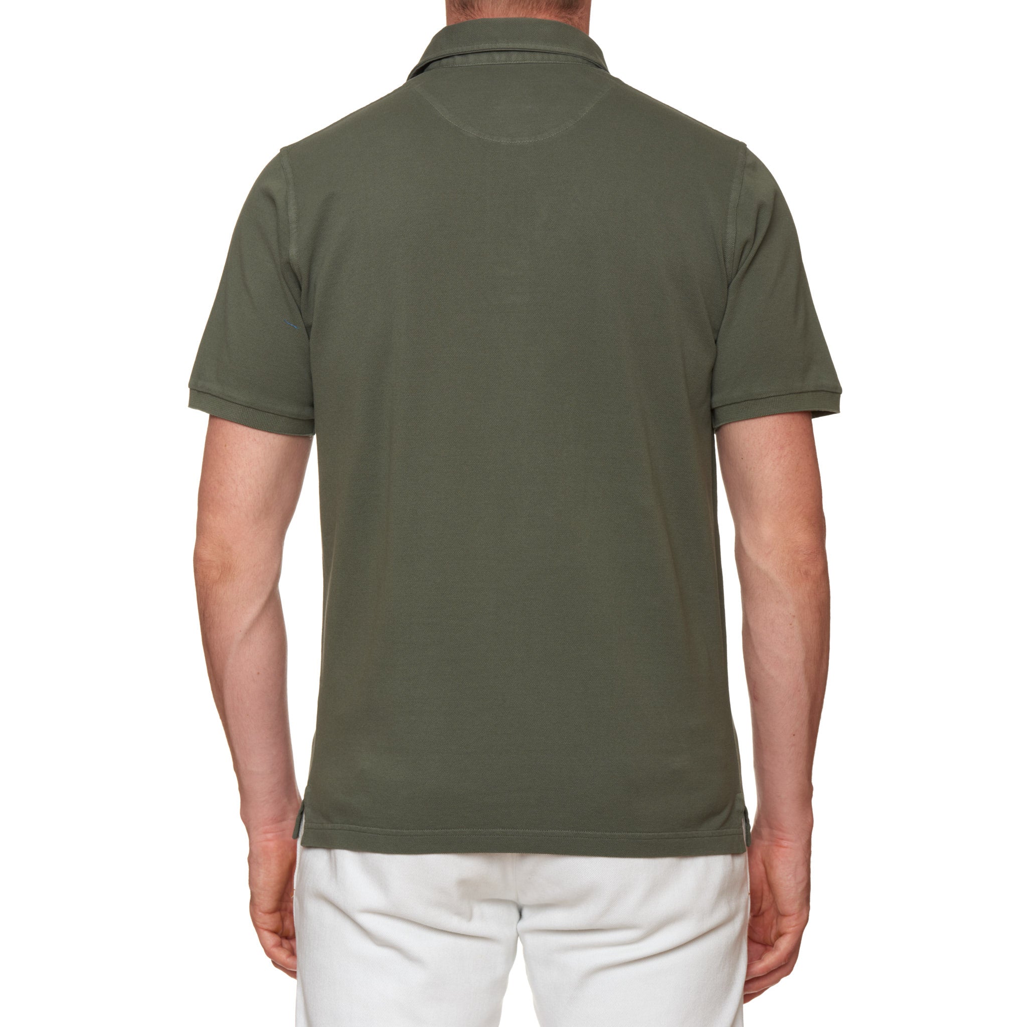 FEDELI "North" Dark Green Cotton Pique Short Sleeve Polo Shirt EU 50 NEW US M FEDELI