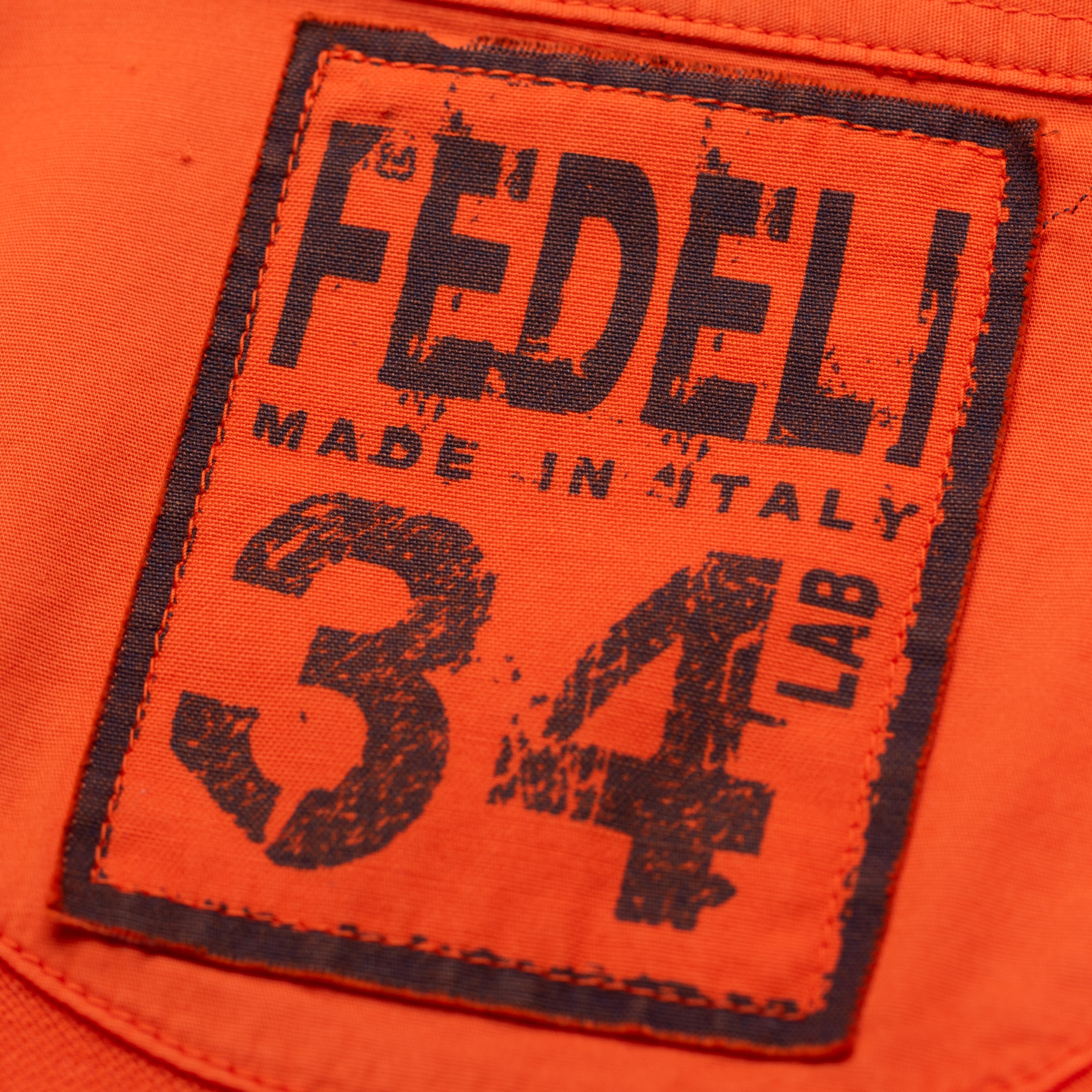 FEDELI 34 LAB "North" Orange Cotton Pique Frosted Polo Shirt NEW FEDELI