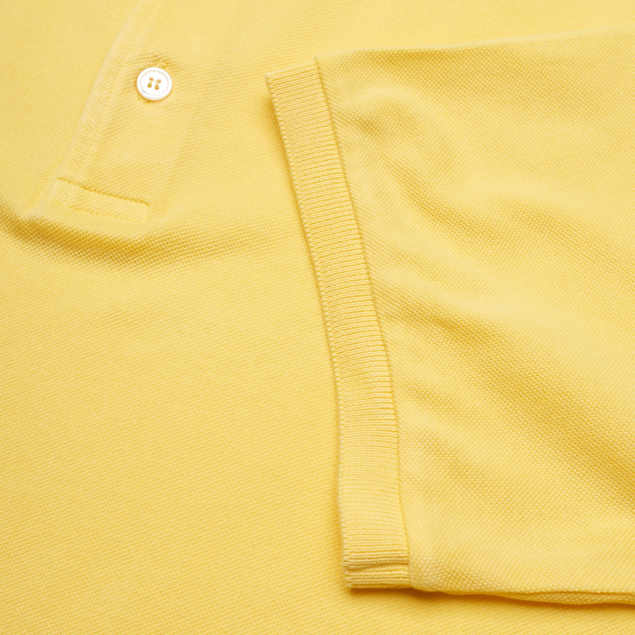 FEDELI "North" Yellow Cotton Pique Short Sleeve Polo Shirt 56 NEW 2XL Slim Fit FEDELI