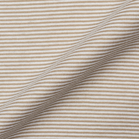 FEDELI "Scuderia" Gray Striped Cotton Jersey Long Sleeve Polo Shirt EU 50 NEW US M
