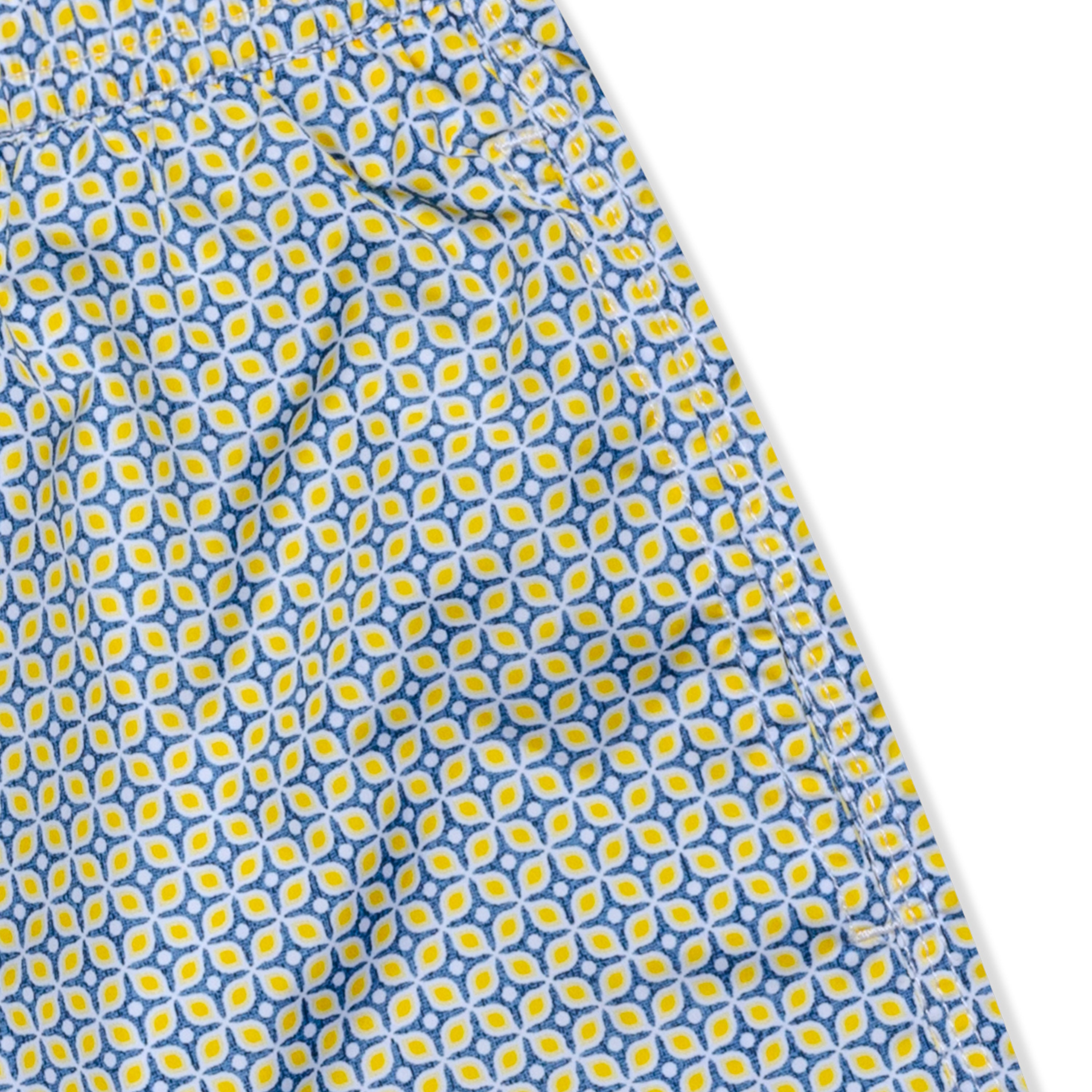 FEDELI Italy Blue-Yellow Floral Dot Madeira Airstop Swim Shorts Trunks NEW 2XL FEDELI