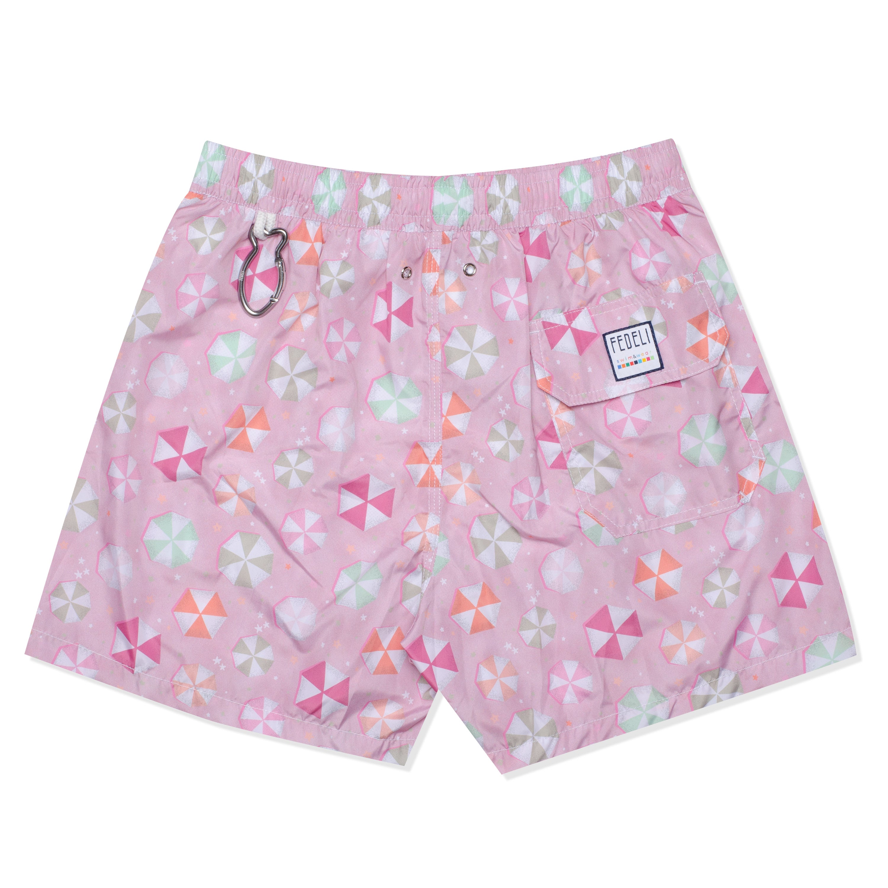 FEDELI Pink Beach Umbrella Madeira Airstop Swim Shorts Trunks NEW Size XL FEDELI