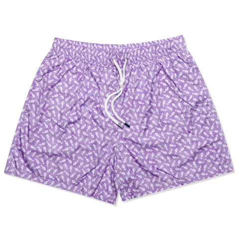 FEDELI Made in Italy Purple Seahorses Madeira Airstop Swim Shorts Trunks NEW
