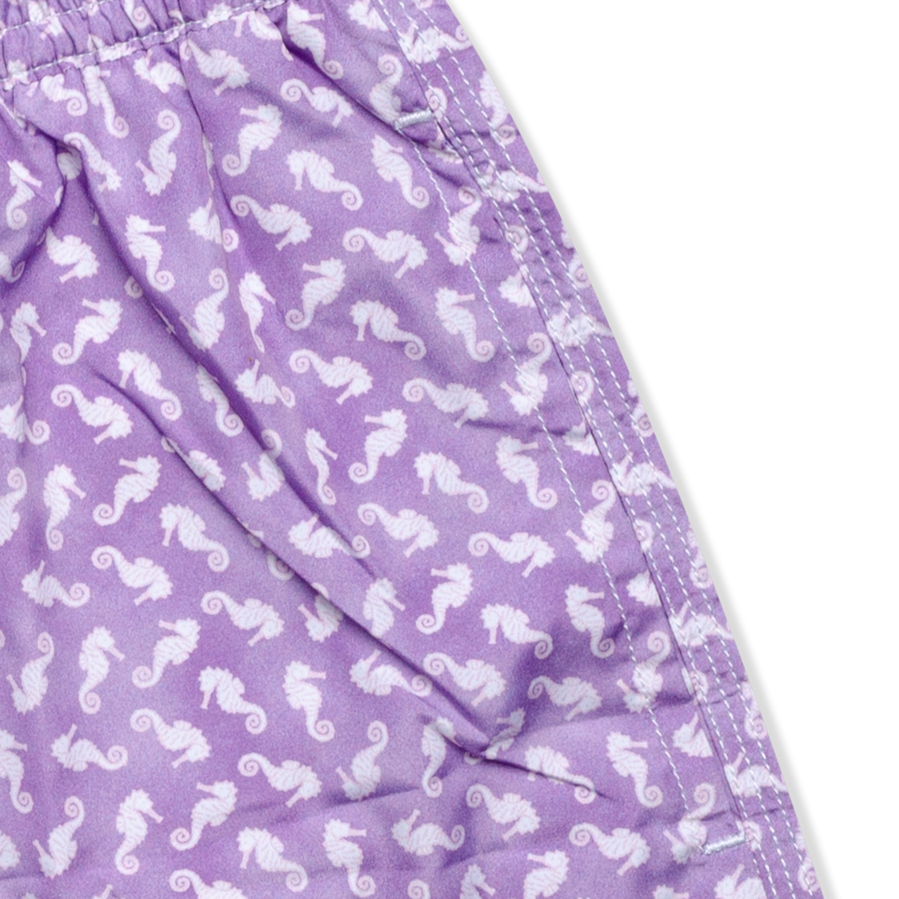 FEDELI Made in Italy Purple Seahorses Madeira Airstop Swim Shorts Trunks NEW