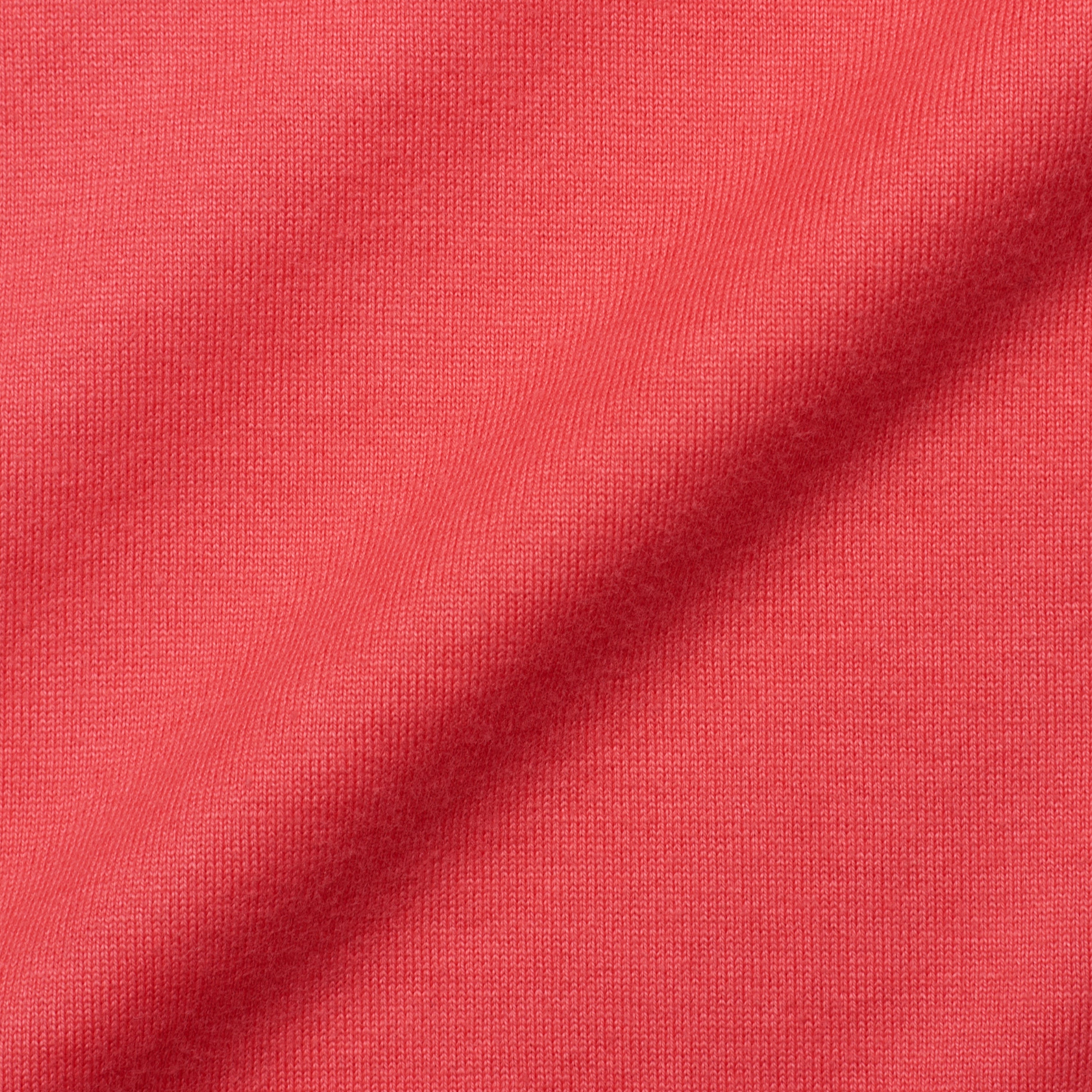 FEDELI "Zero" Punch Pink Organic Cotton Short Sleeve Jersey Polo Shirt 50 NEW M FEDELI