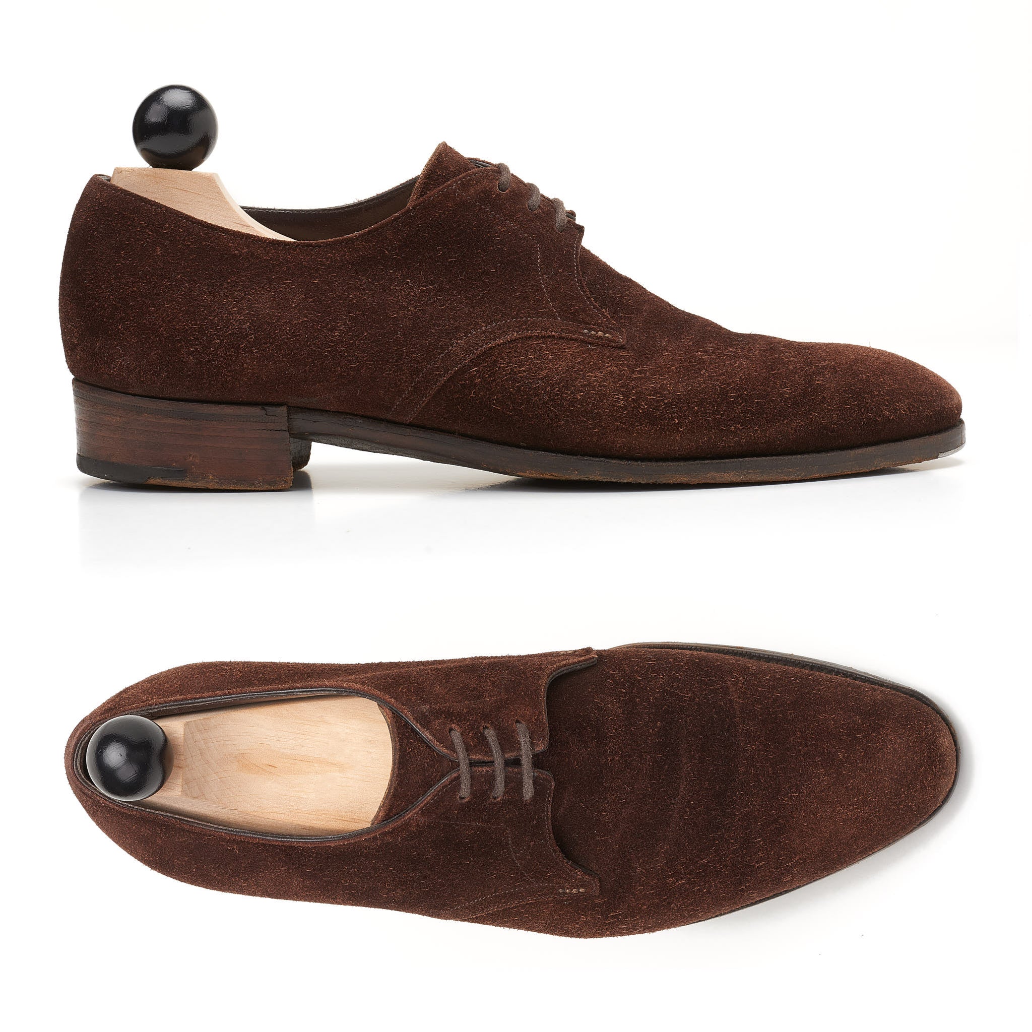 GAZIANO & GIRLING "Derwent" Brown Suede Derby Shoes UK 7E US 7.5 Last DG70 GAZIANO & GIRLING