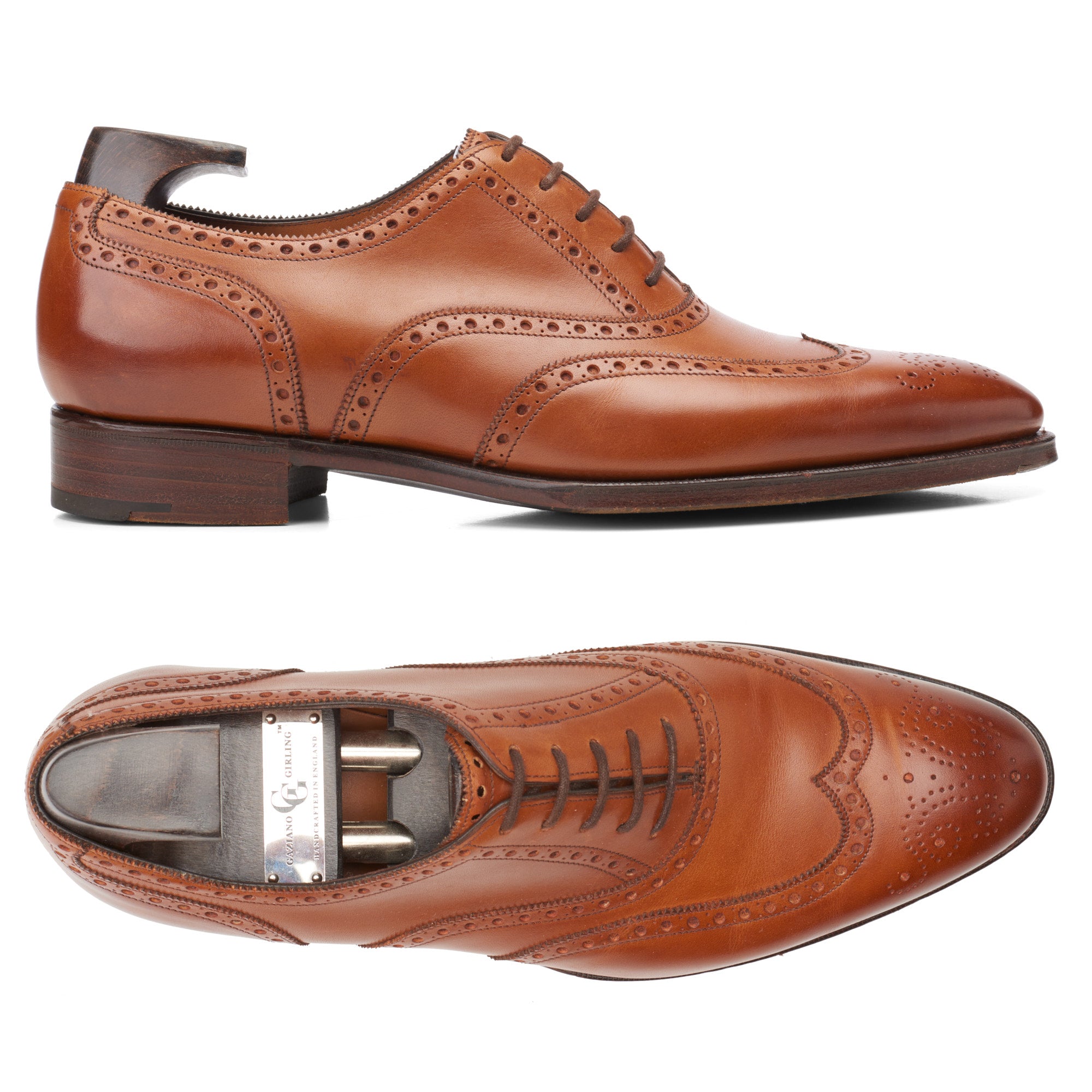 Louis Vuitton LV Dress Shoes Oxford Derby Leather Brown Men’s Size UK 7.5  US 8.5