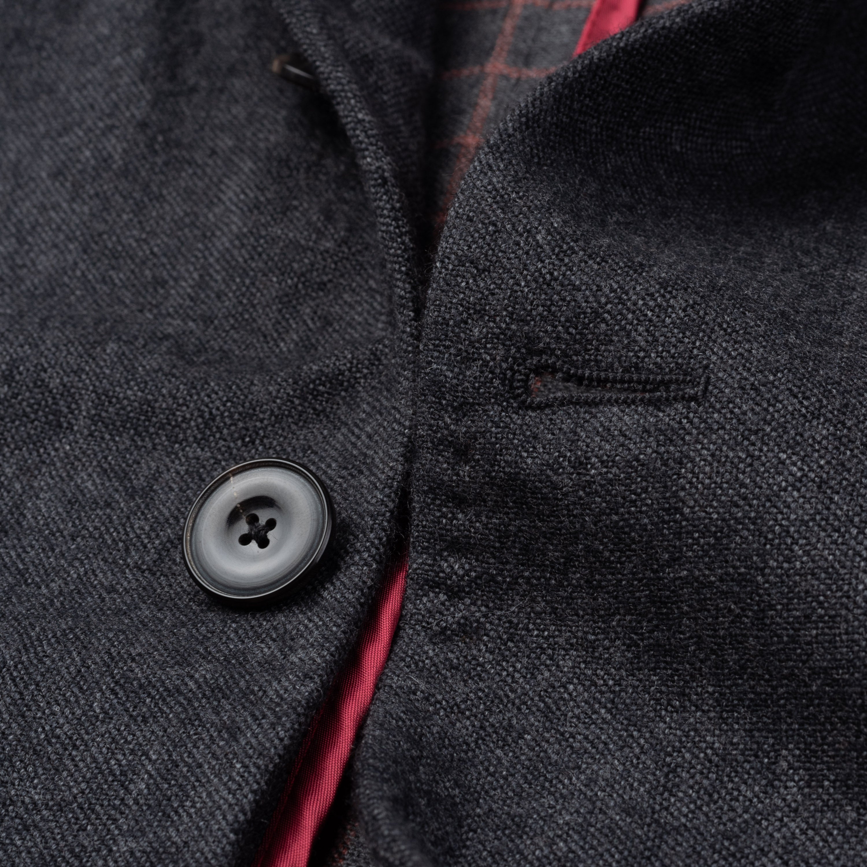 GIOVANNI CASTANGIA Handmade Gray Wool Flannel Jacket EU 50 NEW US 40