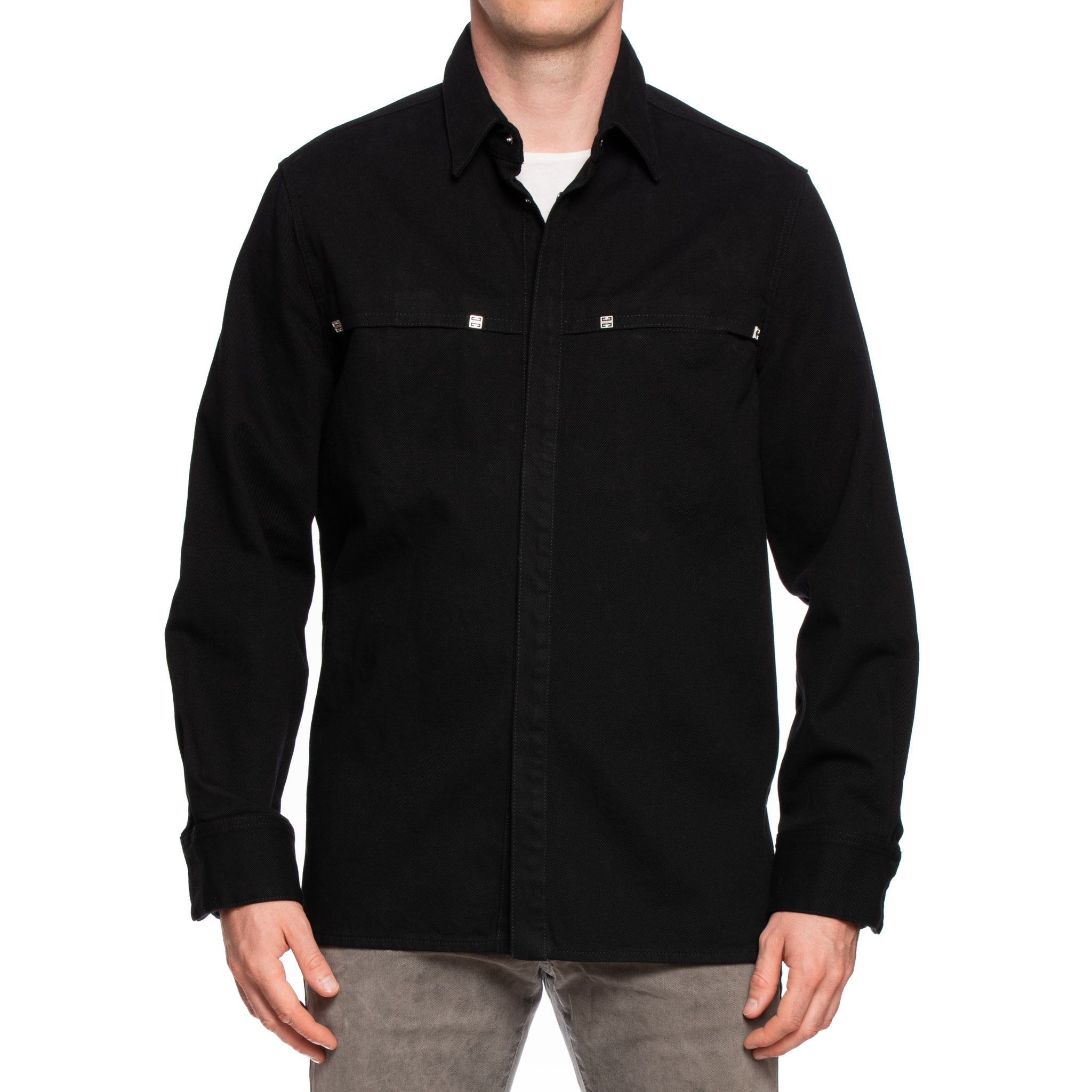 GIVENCHY Paris Black Denim Shirt Jacket NEW Size XL