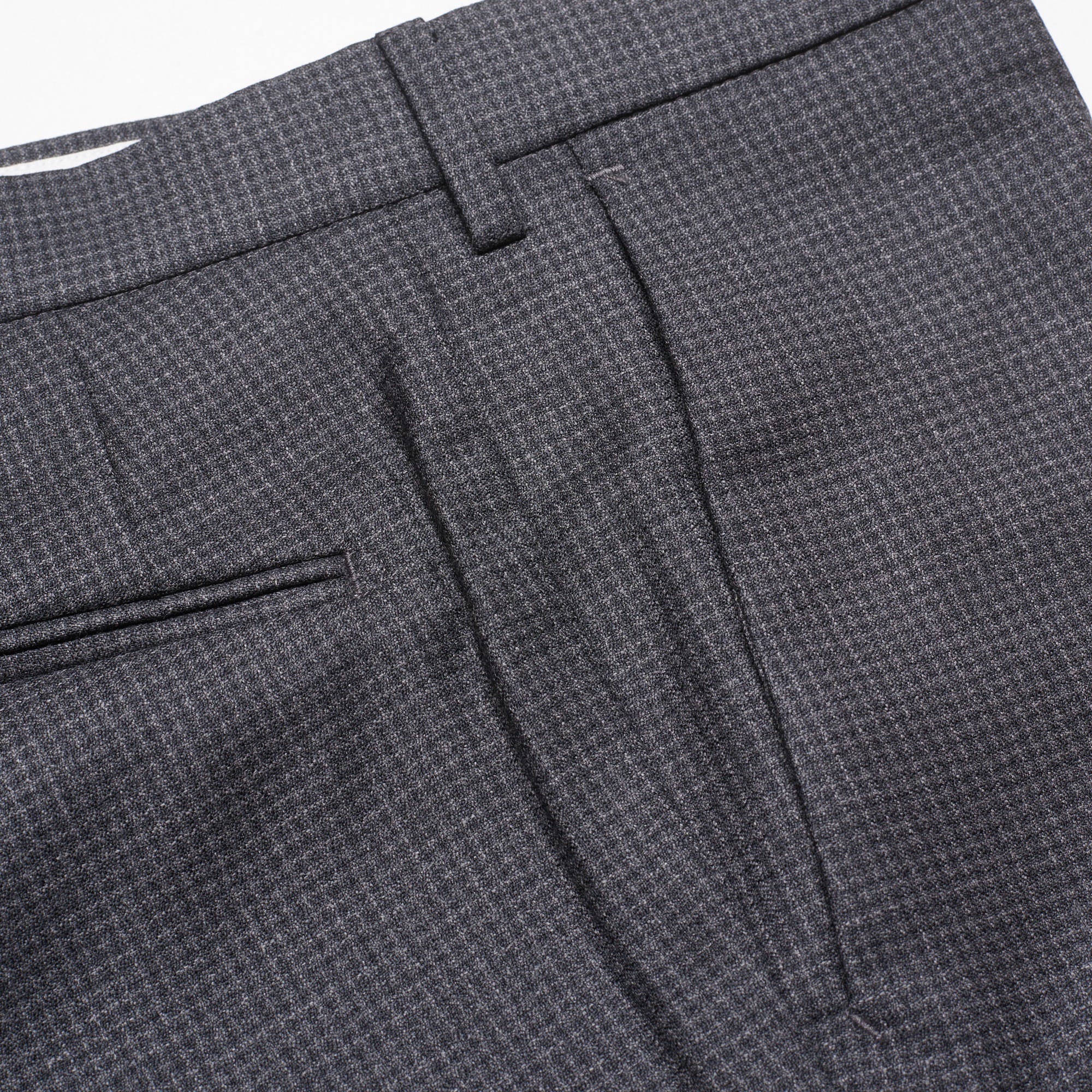 INCOTEX (Slowear) Dark Gray Patterned Virgin Wool Dress Pants NEW Slim Fit INCOTEX
