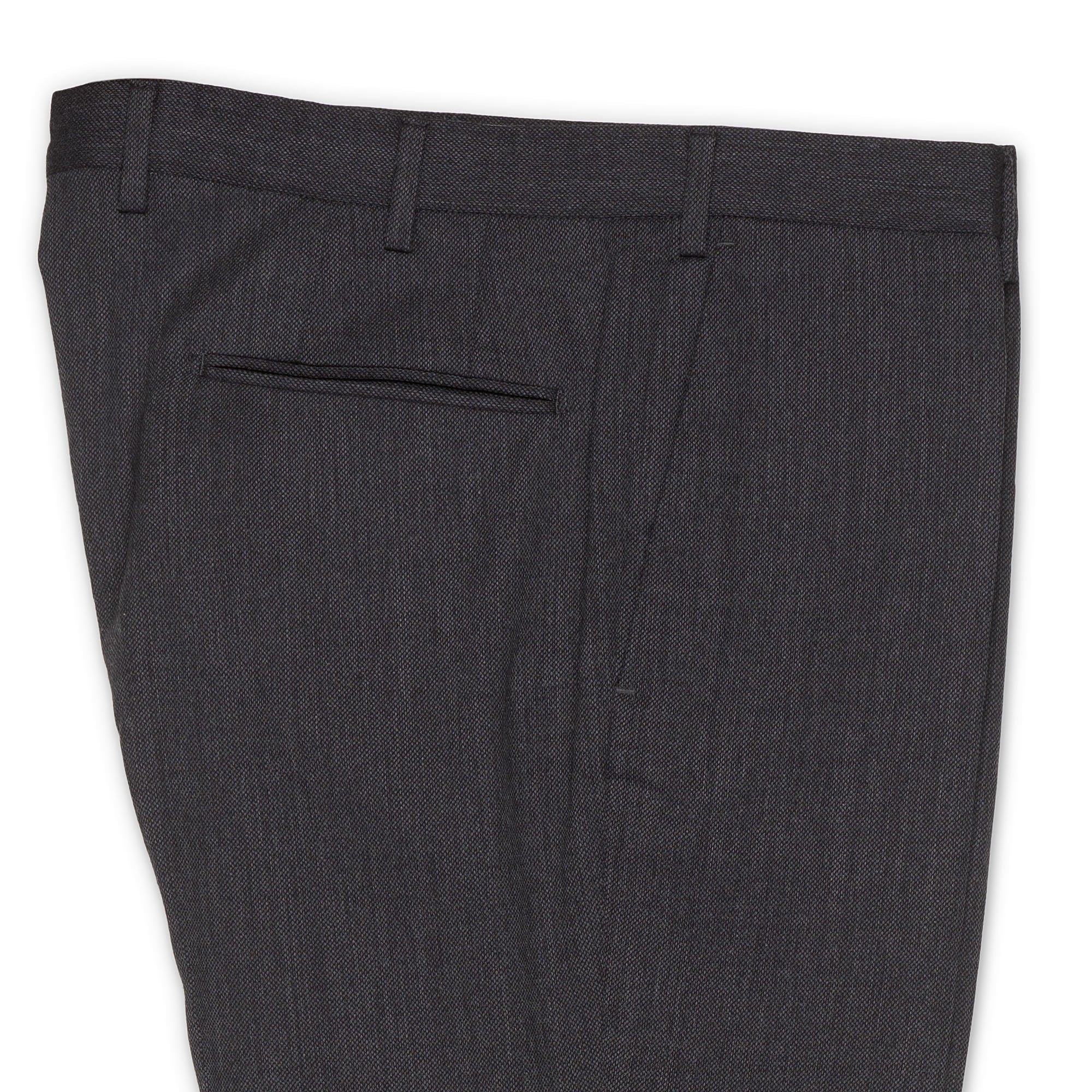 INCOTEX (Slowear) Gray Birdseye Wool Flat Front Dress Pants EU 54 NEW US 38 Slim INCOTEX