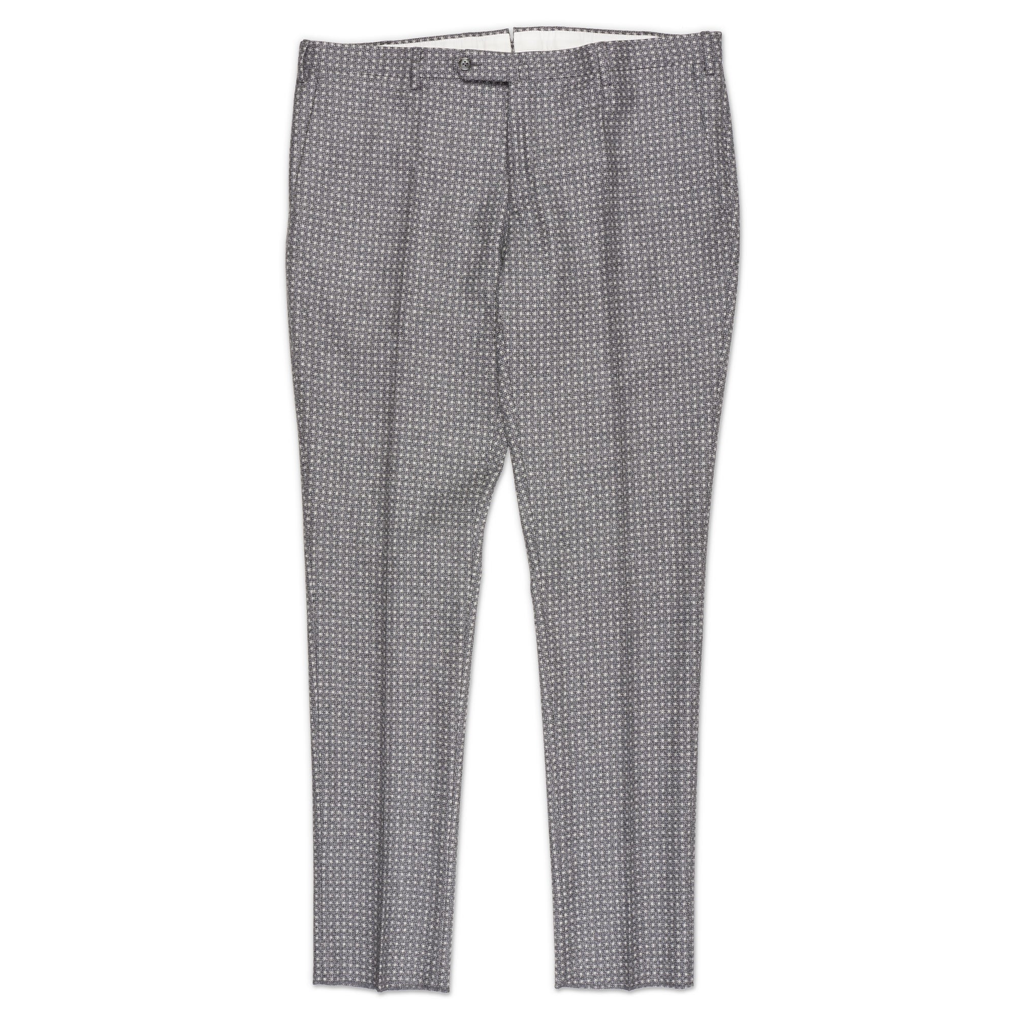 INCOTEX (Slowear) Gray Checkered Flannel Wool Pants EU 58 NEW US 42 Slim Fit