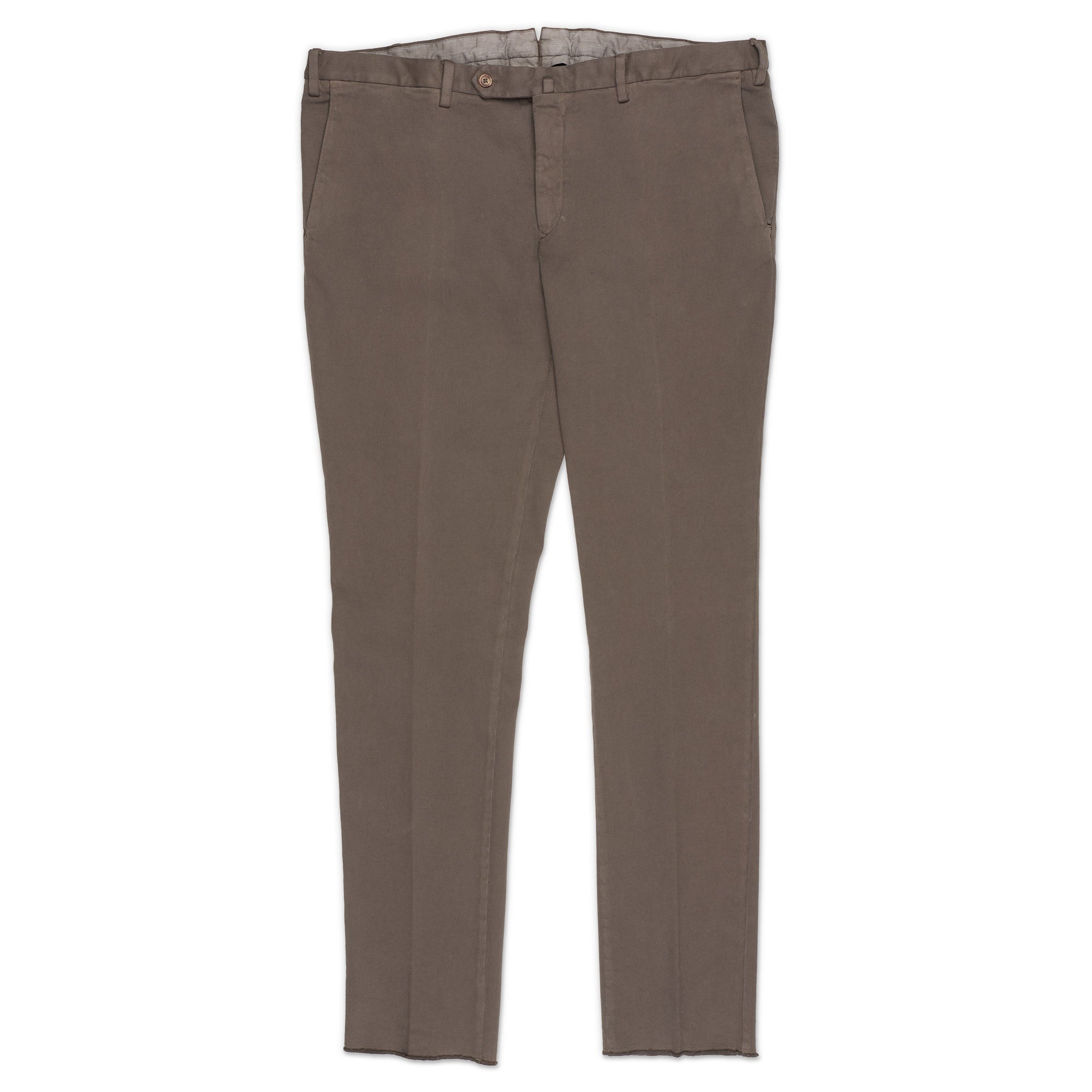INCOTEX (Slowear) Gray Twill Cotton Flat Front Pants EU 60 NEW US 44 Slim Fit INCOTEX