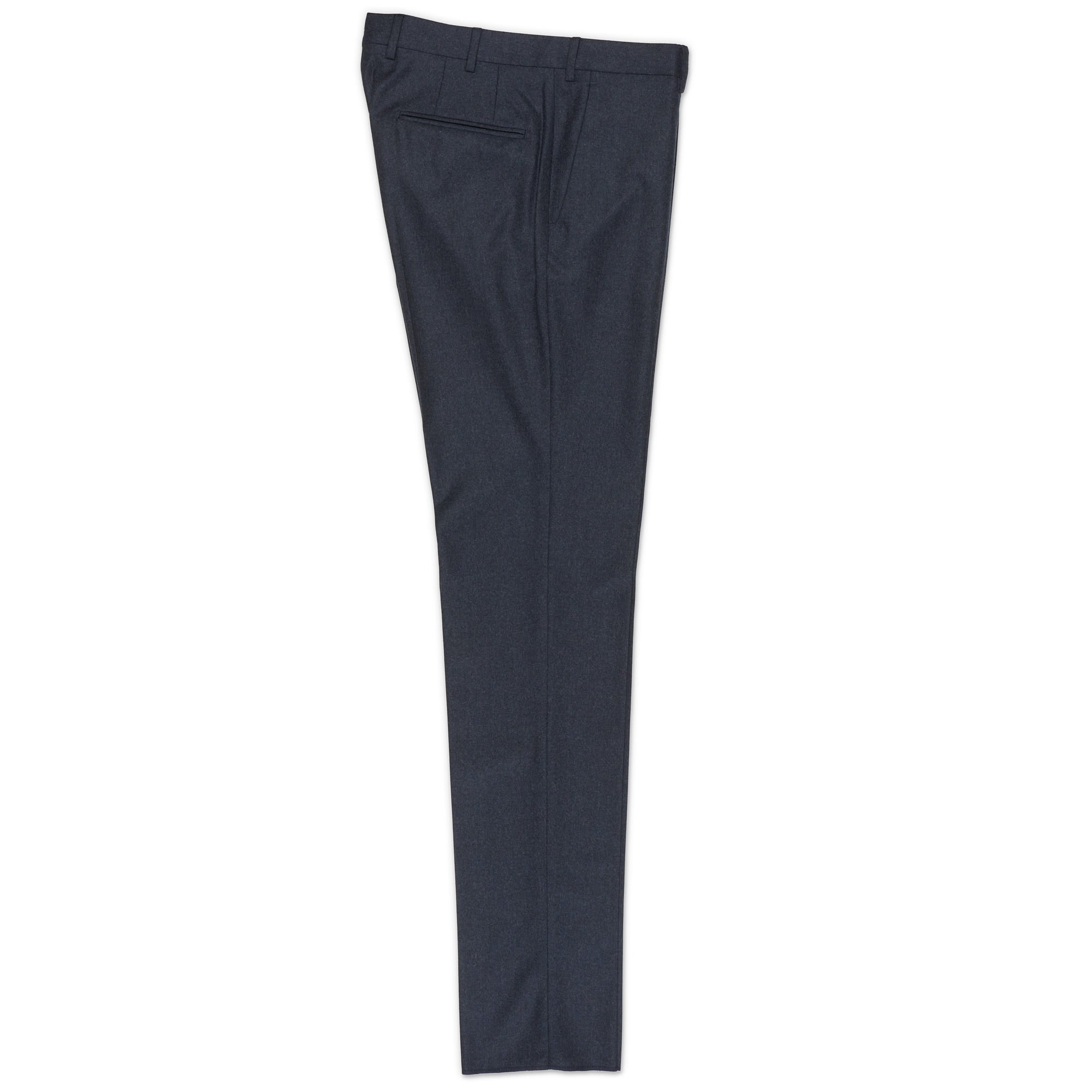 INCOTEX (Slowear) Grayish Blue Flannel Wool Flat Front Dress Pants 52 NEW US 36 Slim Fit