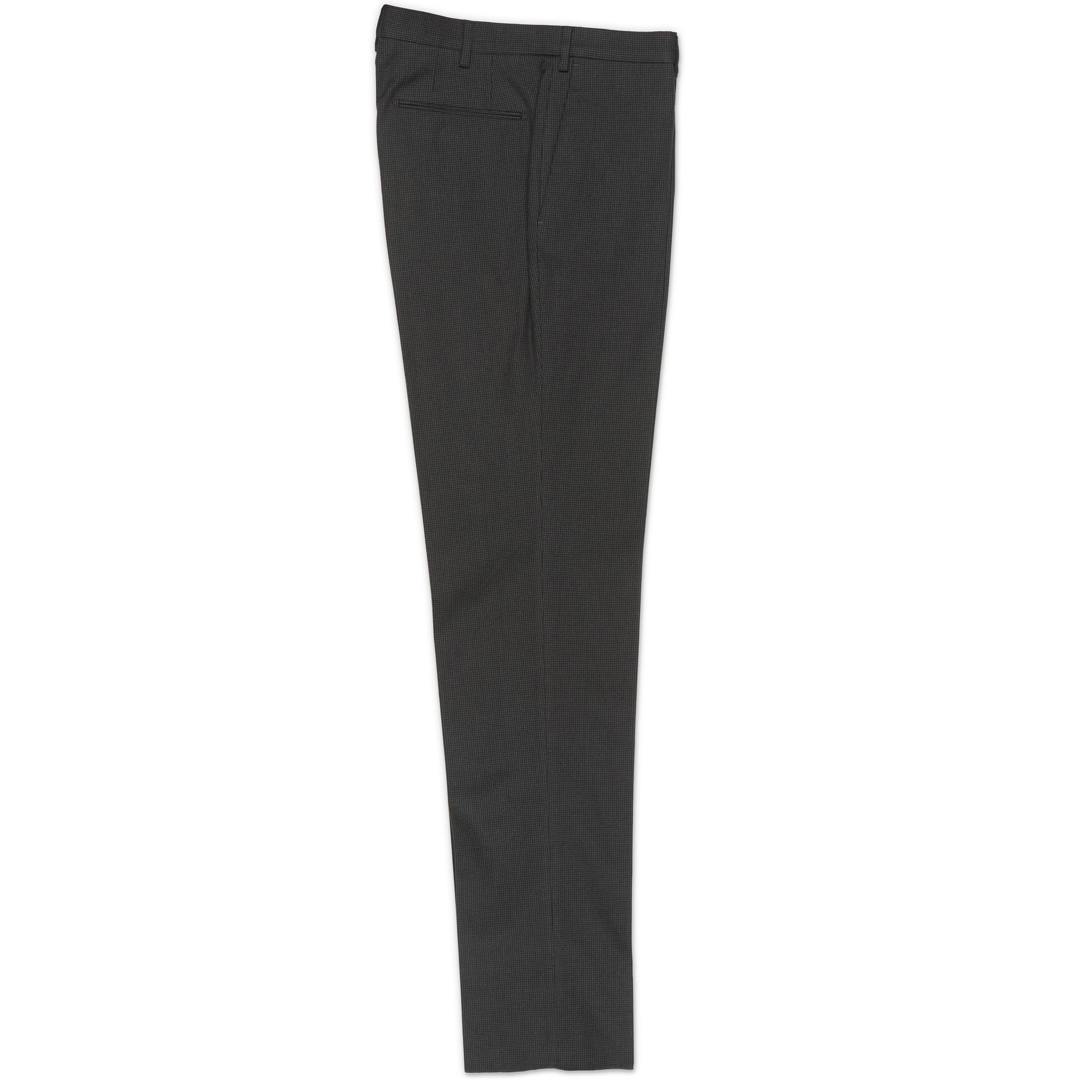 INCOTEX (Slowear) Green Patterned Cotton Flat Front Pants 54 NEW US 38 Slim Fit