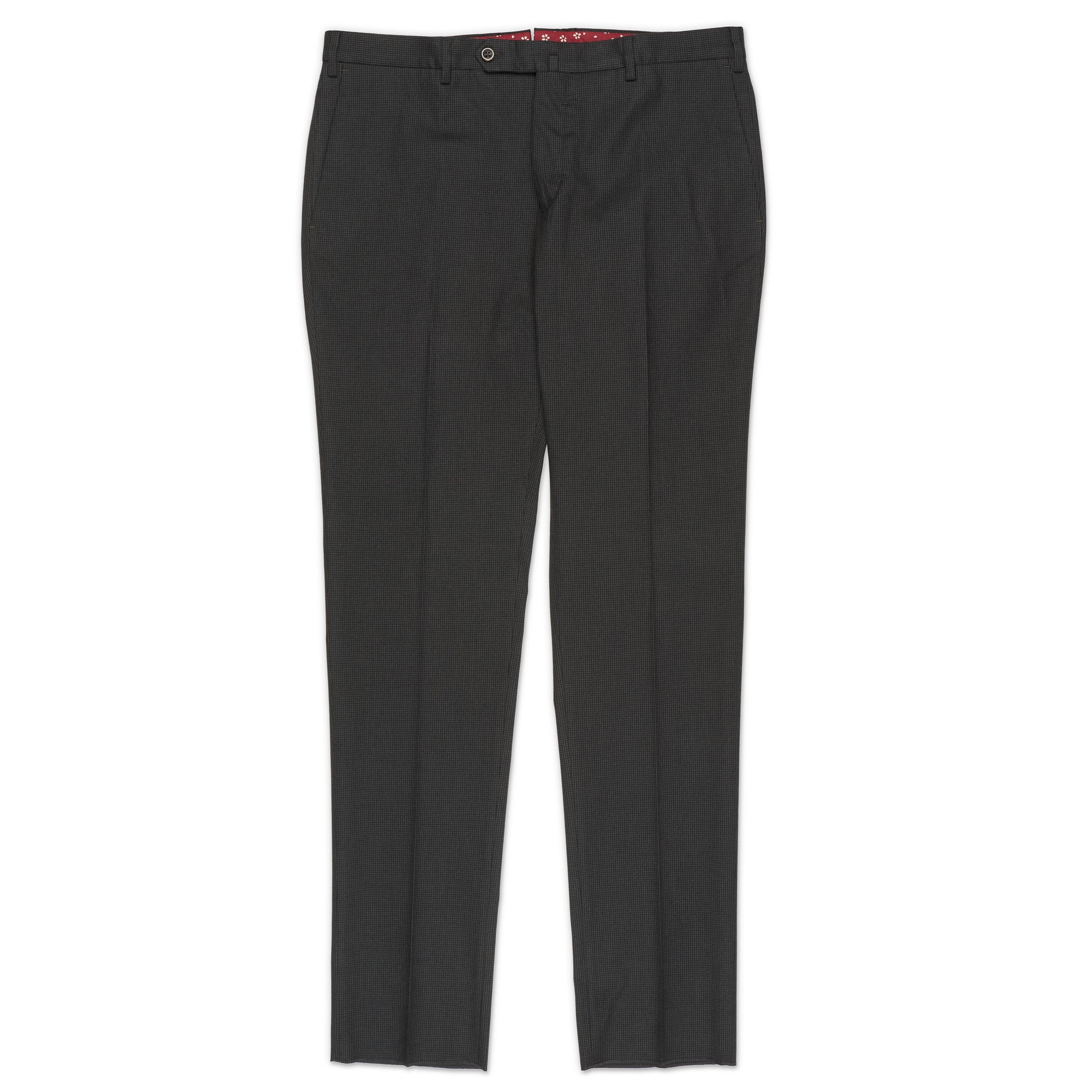 INCOTEX (Slowear) Green Patterned Cotton Flat Front Pants 54 NEW US 38 Slim Fit INCOTEX