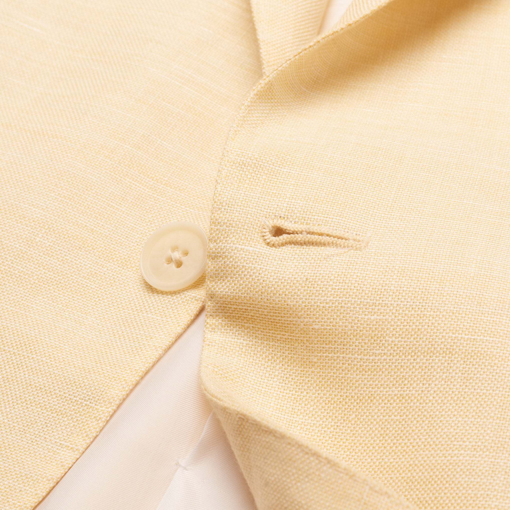 ISAIA Napoli Handmade "Gregory" Light Yellow Wool-Linen Jacket EU 48 NEW US 38 ISAIA