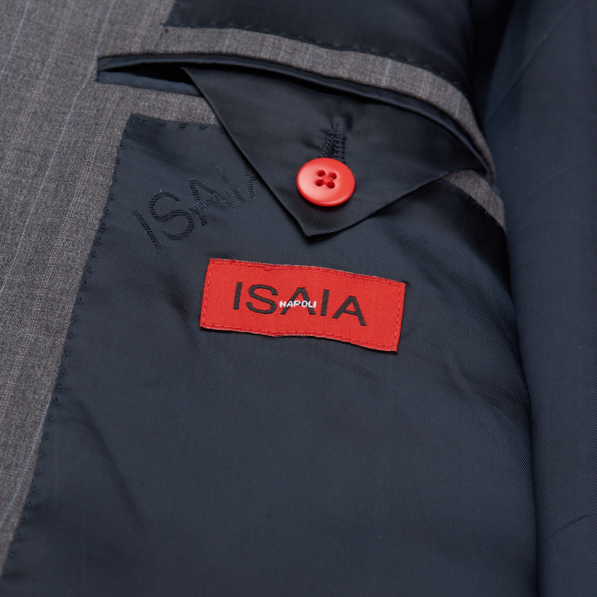 ISAIA Napoli "Base S" Gray Striped Wool Super 130’s Jacket EU 62 NEW US 46-48 ISAIA