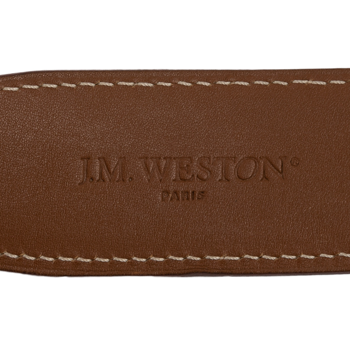 J.M. WESTON Paris Brown Leather Belt 90 cm 36