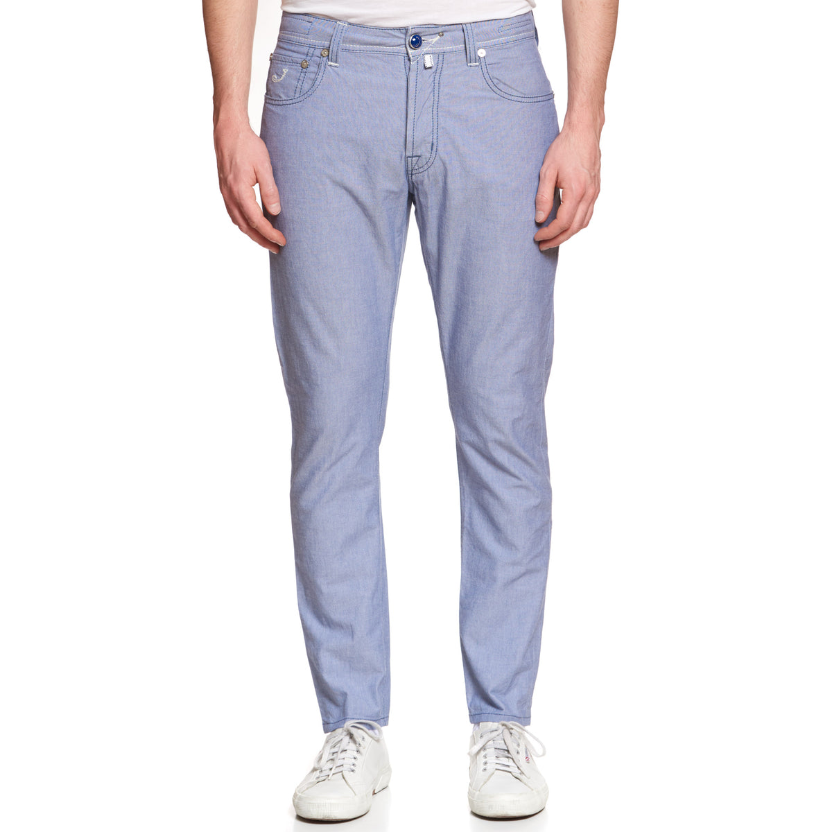 JACOB COHEN J688 Comfort Blue Cotton Stretch Slim Fit Jeans Pants US 33