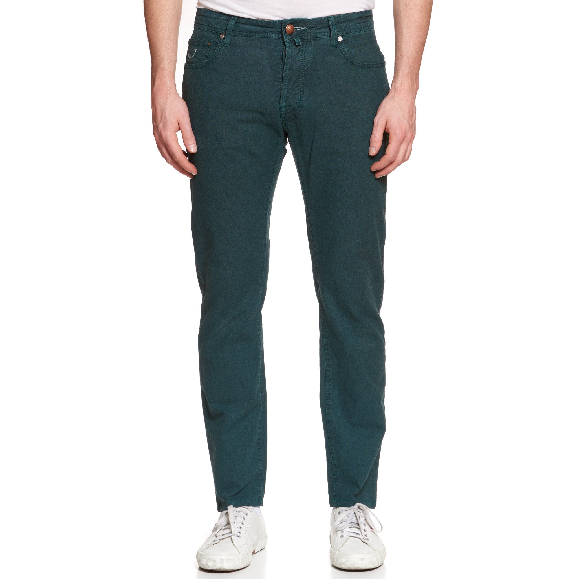 JACOB COHEN J688 Comfort Vintage Green Cotton Stretch Slim Fit Jeans Pants US 33 JACOB COHEN