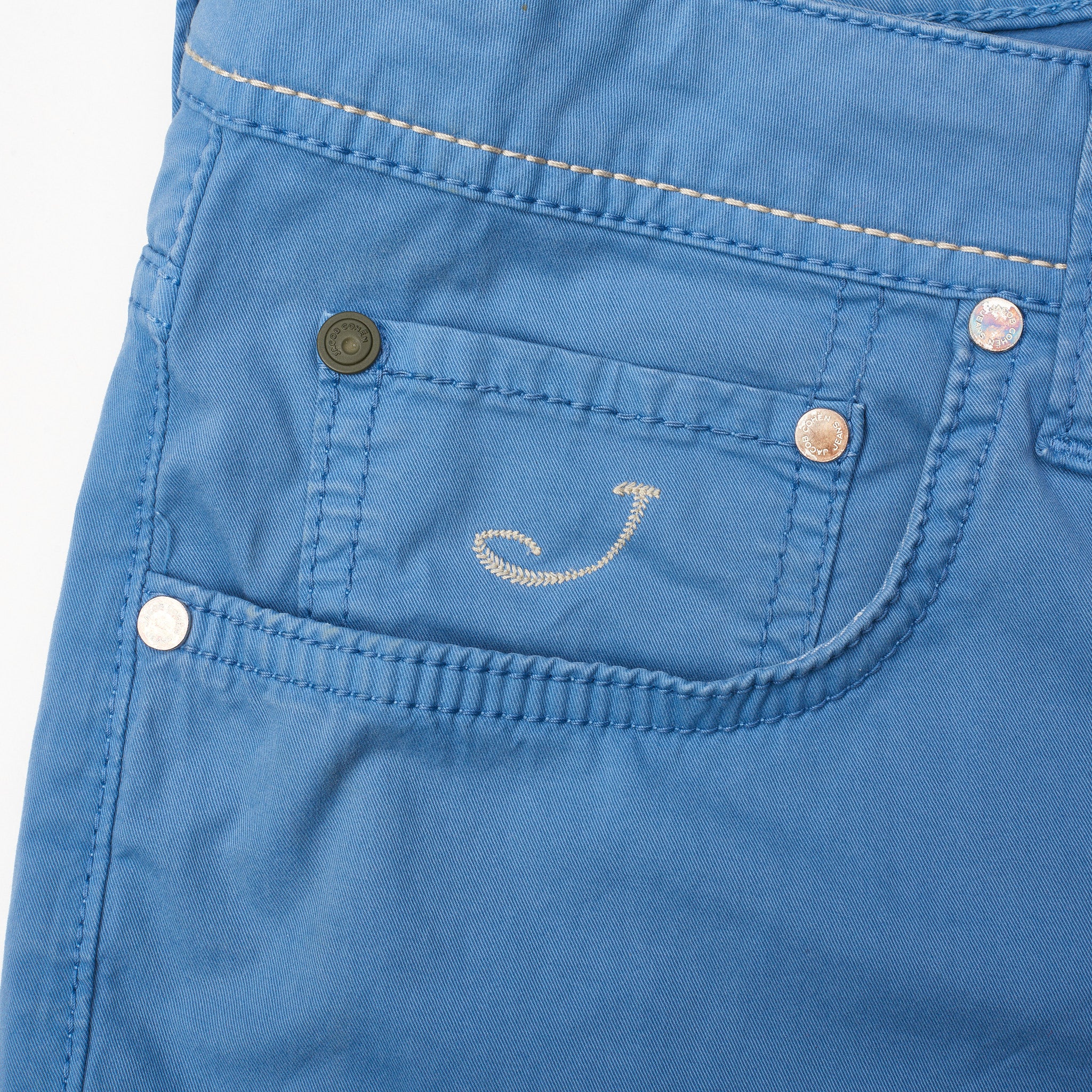 JACOB COHEN PW688 Comfort Blue Cotton Stretch Slim Fit Jeans Pants Size 33