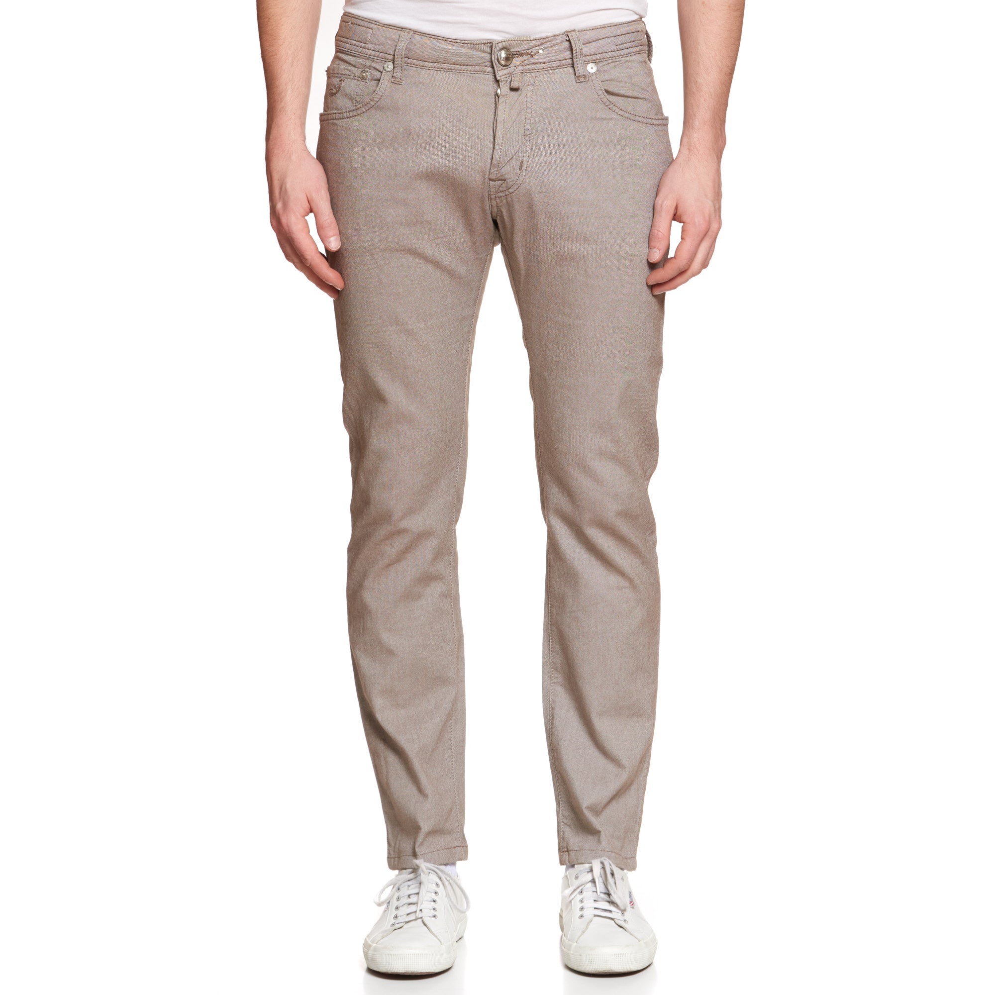 JACOB COHEN W622 Comfort Light Brown Cotton Stretch Slim Fit Jeans Pants US 33