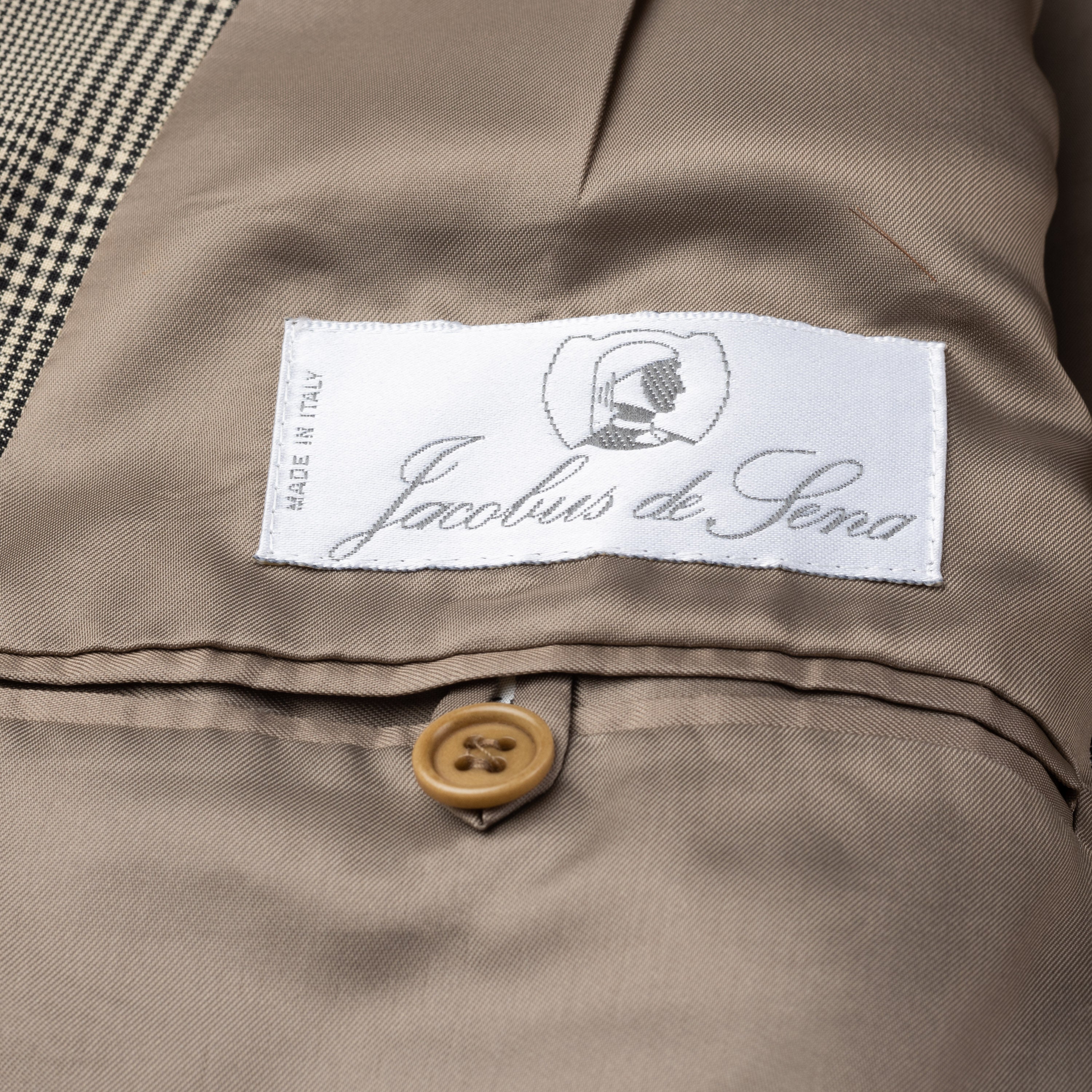 JACOBUIS DE SENA Gray Glen Plaid Wool-Silk Jacket EU 50 NEW US 40 JACOBUIS DE SENA
