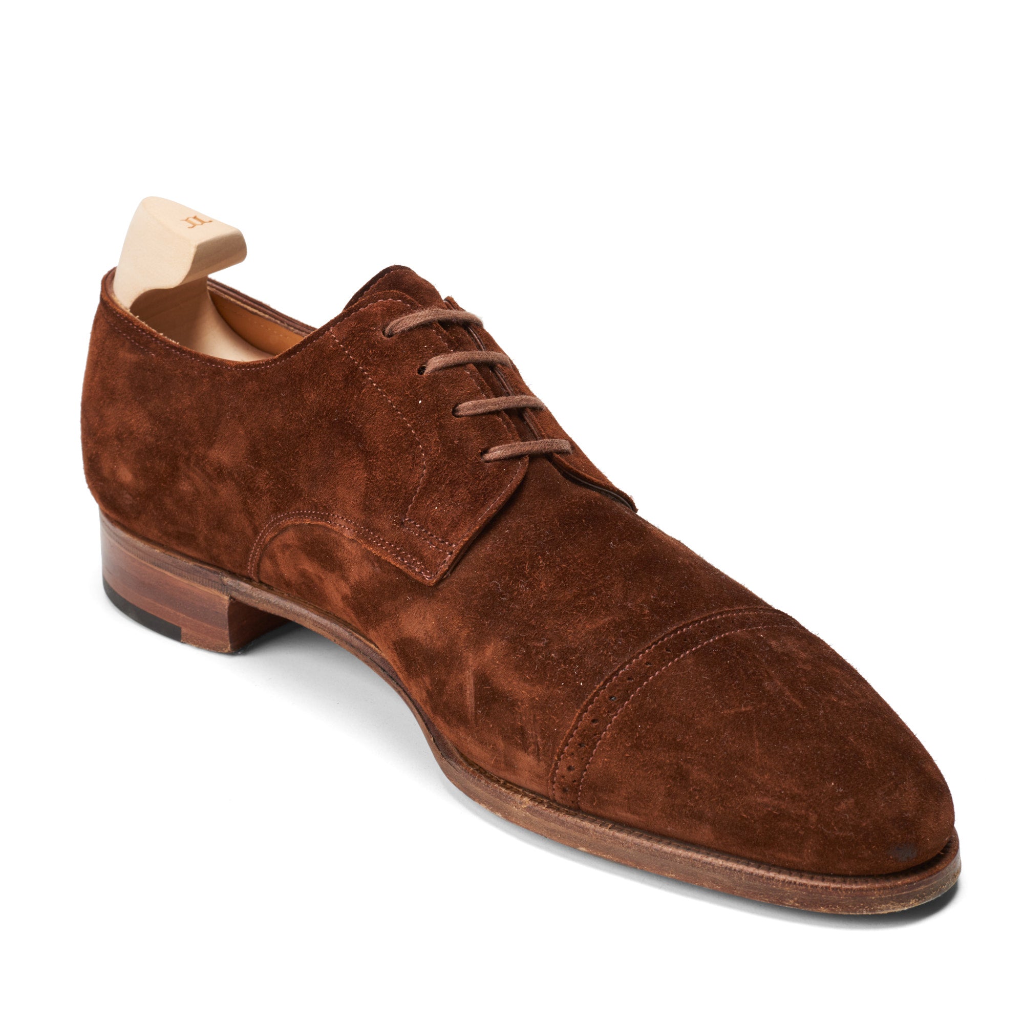 JOHN LOBB By REQUEST "Philip II Derby" Suede Derby Shoes UK 7.5E US 8.5 Last7000 JOHN LOBB