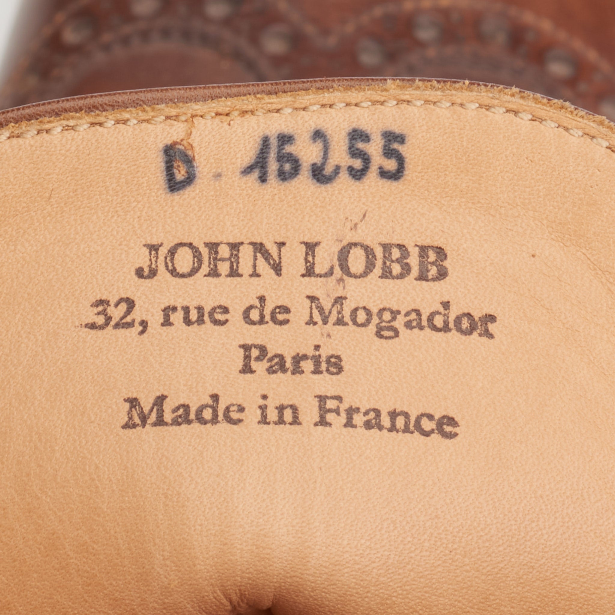 JOHN LOBB Bespoke Made in France Brown Leather Oxford Ankle Boots 7.5D