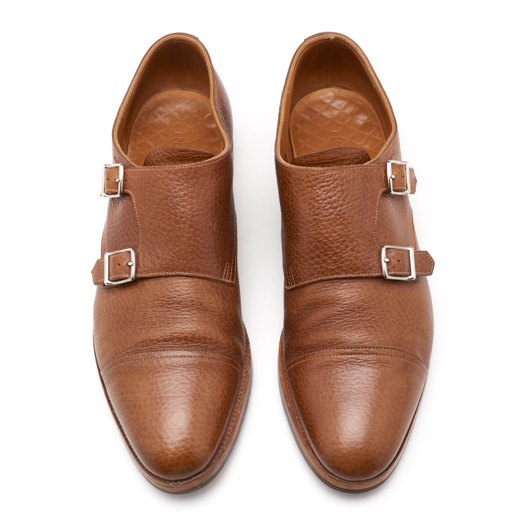 JOHN LOBB "William" Brown Leather Double Monk Shoes UK 8.5E US 9.5 Last 9795