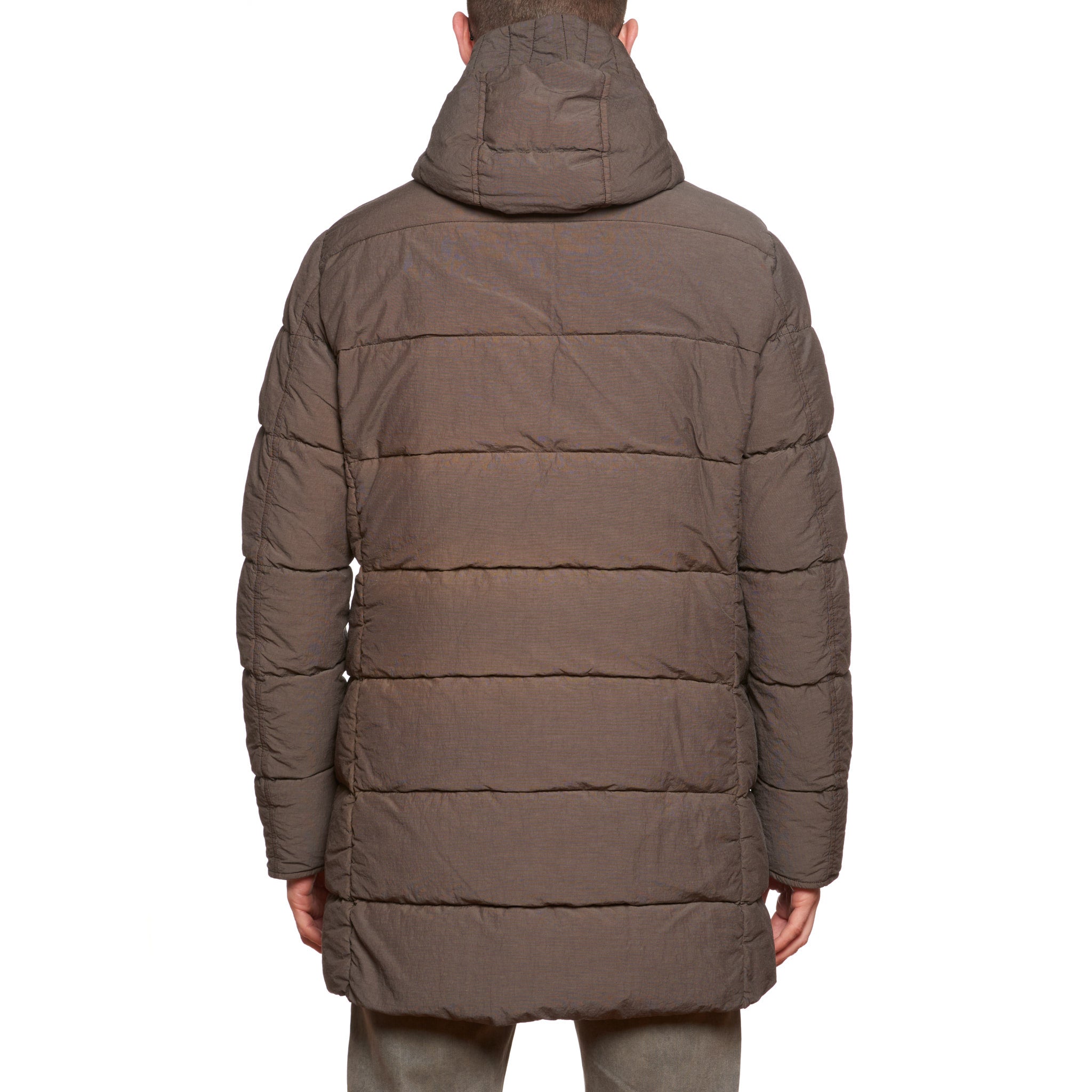 KITON KIRED Brown-Gray Goose Down Hooded Parka Puffer Jacket Coat 50 NEW M