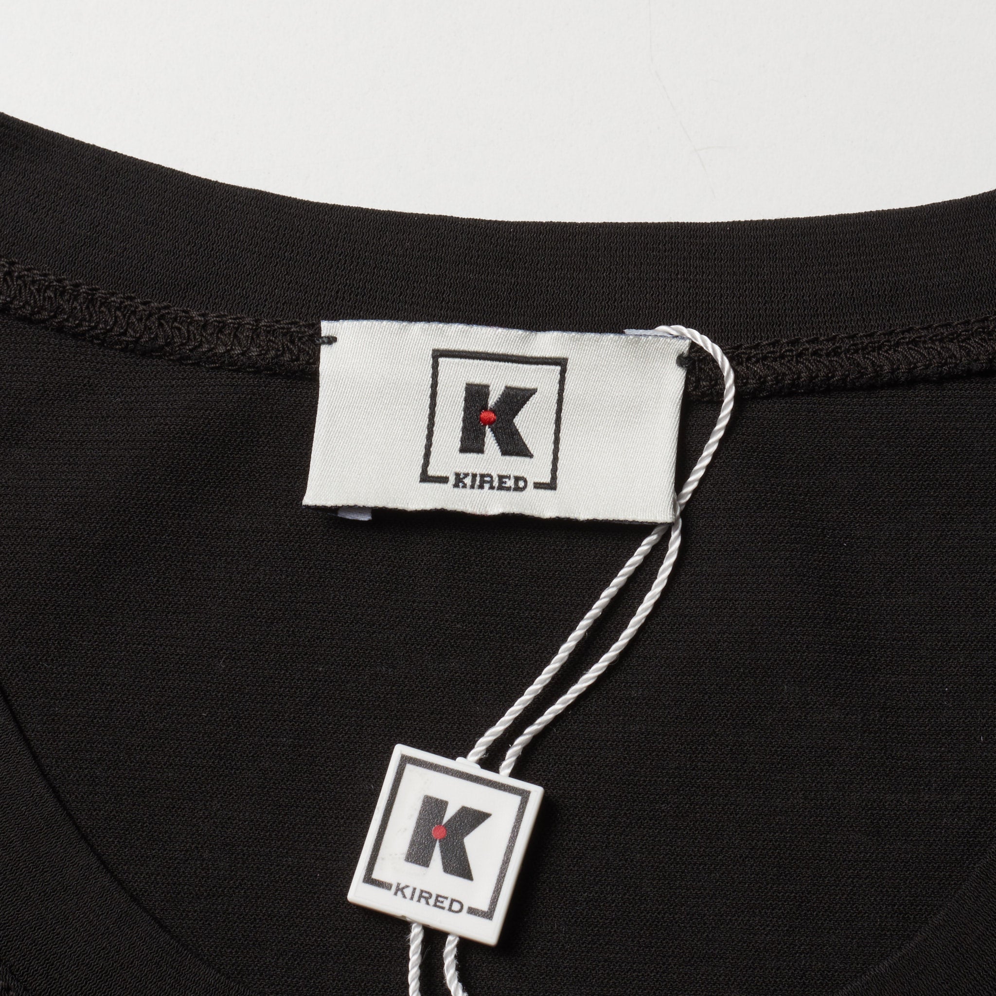 Kiton KIRED "Bacio" Black Exclusive Crepe Cotton Short Sleeve T-Shirt Slim KIRED