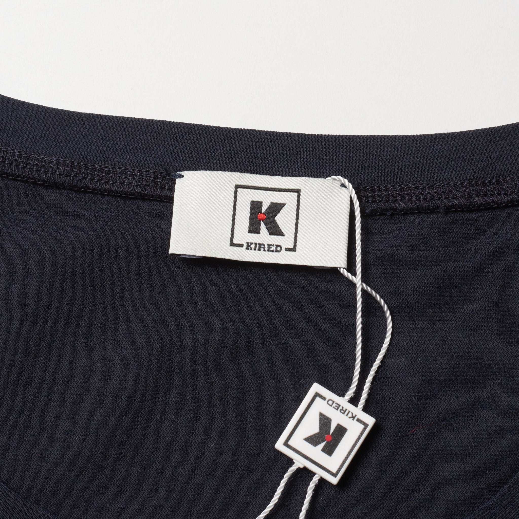 Kiton KIRED "Baciomc" Midnight Blue Exclusive Crepe Cotton Short Sleeve T-Shirt
