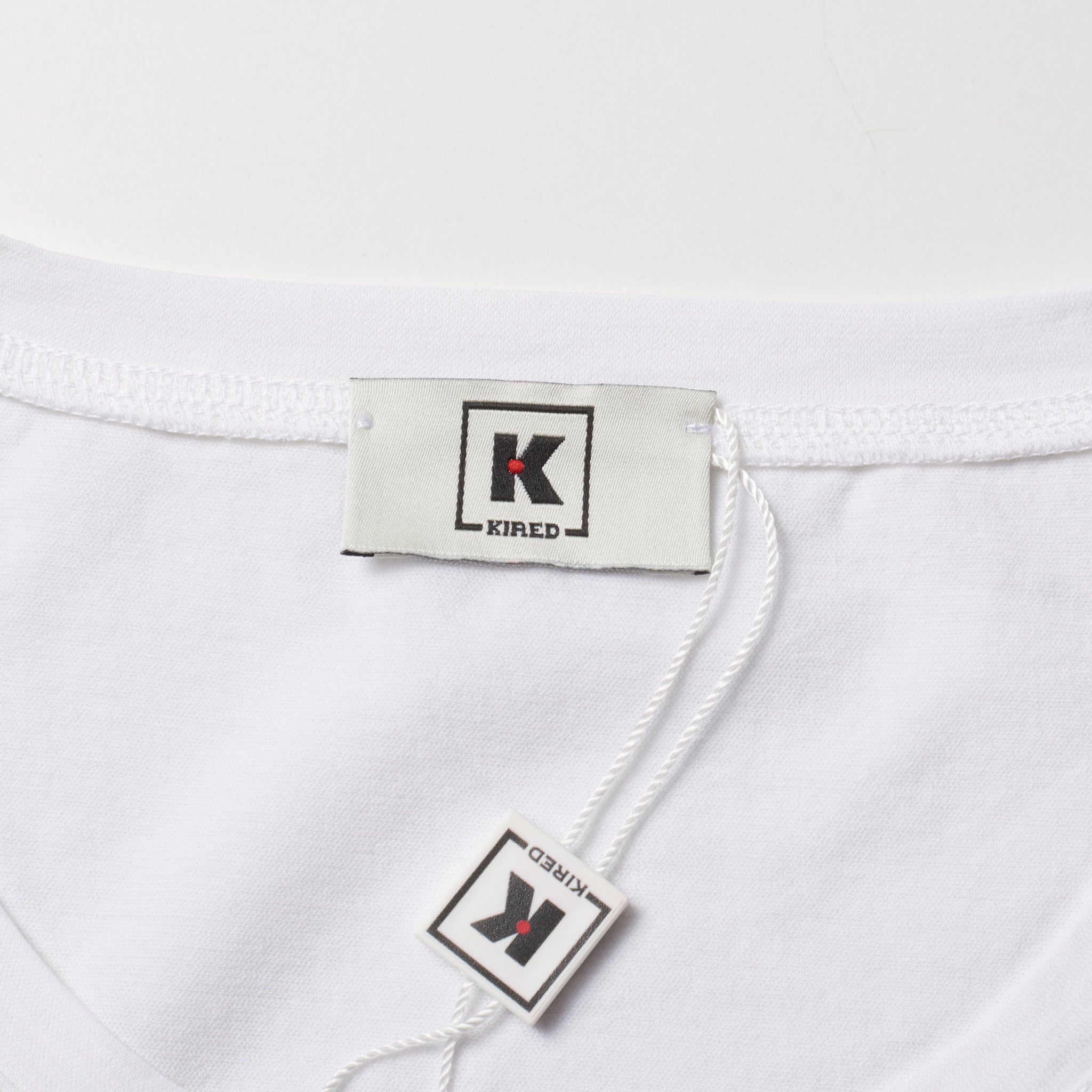 Kiton KIRED "Bacioml" White Exclusive Crepe Cotton Long Sleeve T-Shirt 10XL KIRED