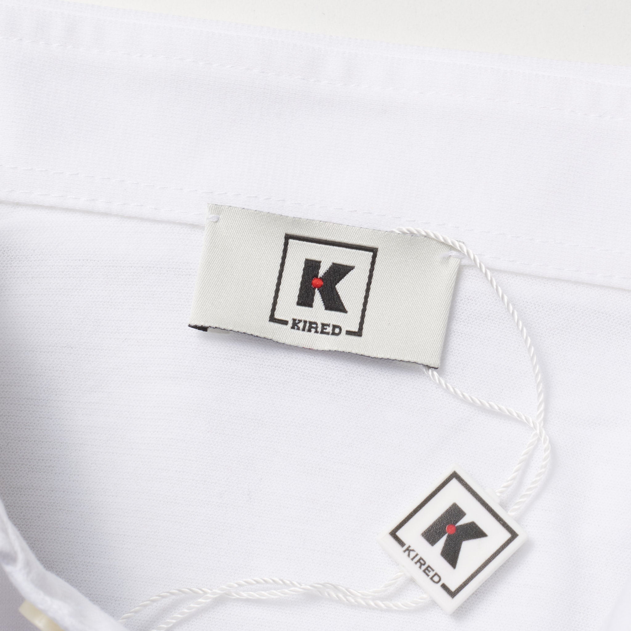 Kiton KIRED "PositanoML" White Exclusive Crepe Cotton Long Sleeve Polo Shirt KIRED