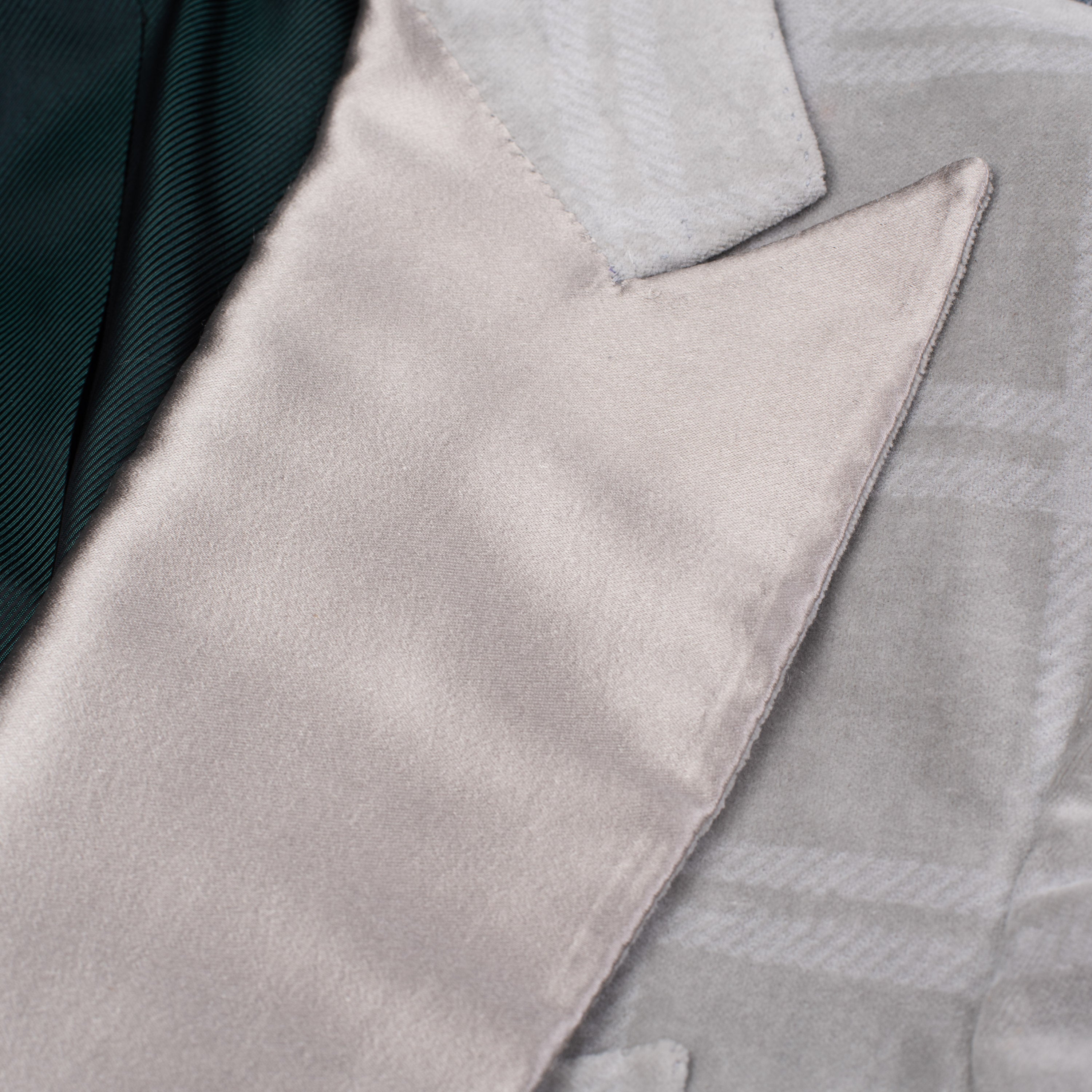 KITON Handmade Gray Velvet Cotton Dinner Jacket EU 46 NEW US 36 KITON