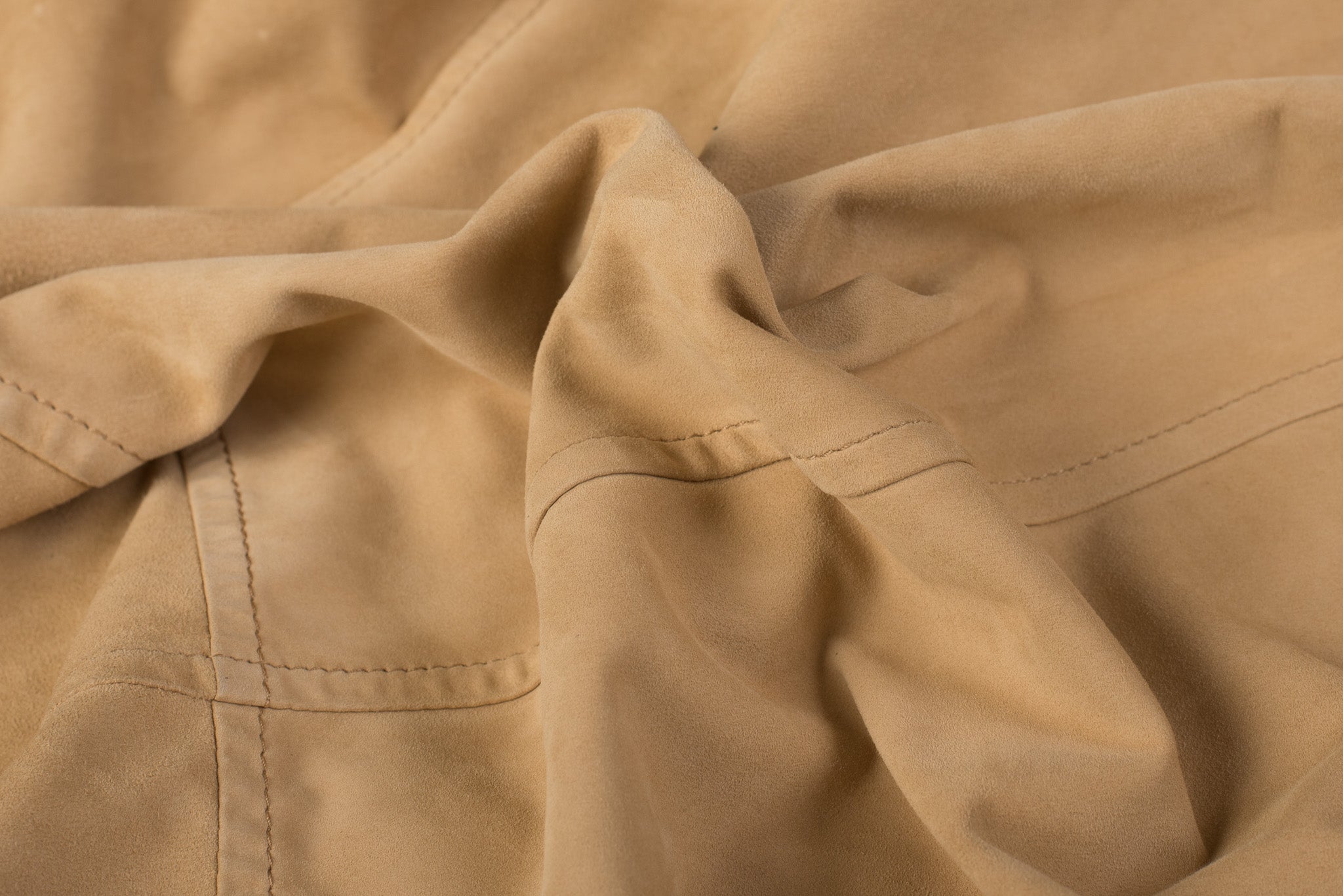 KITON Napoli Handmade Tan Suede Leather Unlined Jacket EU 50 US 40 KITON