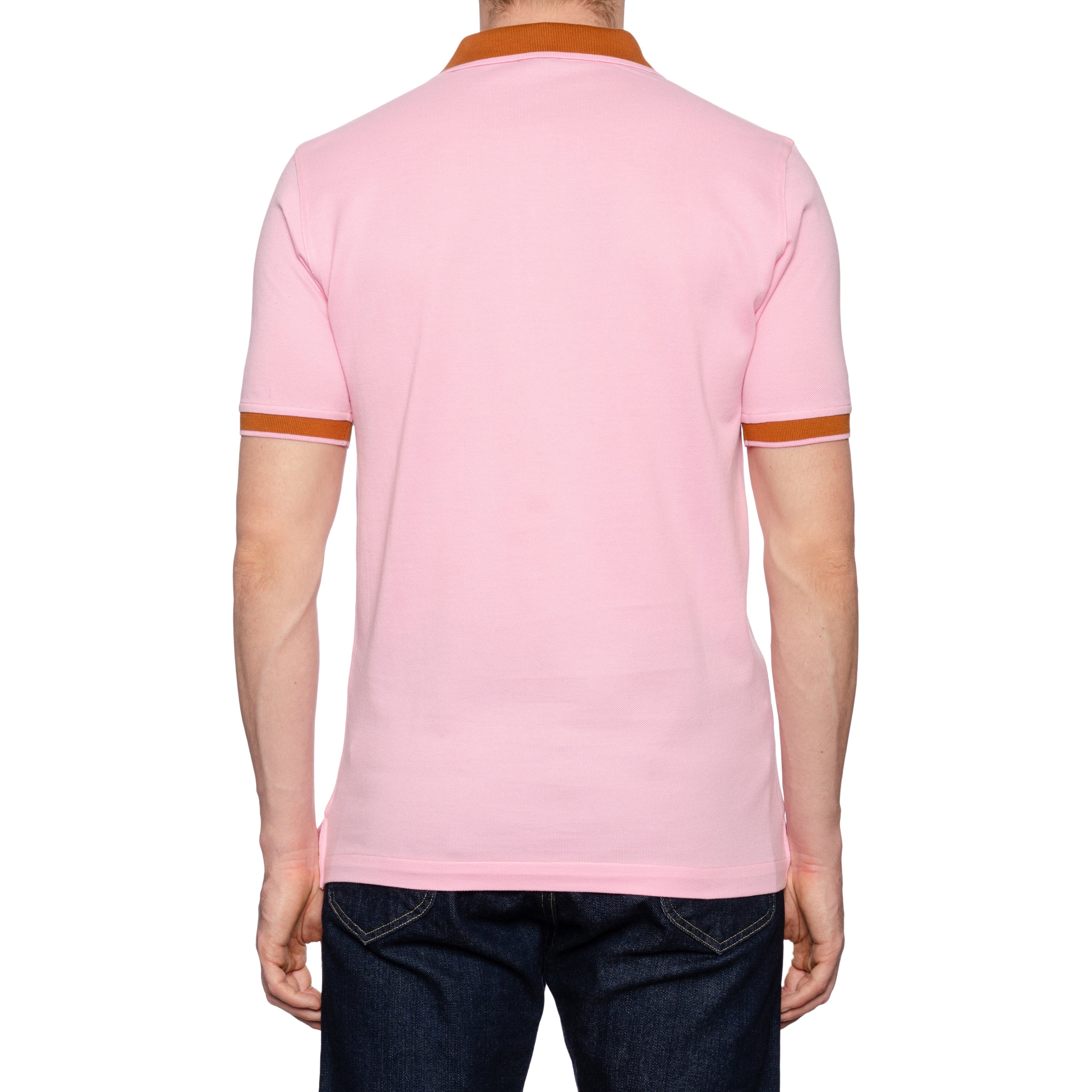 KITON Napoli Pink Cotton Pique Short Sleeve Polo Shirt NEW