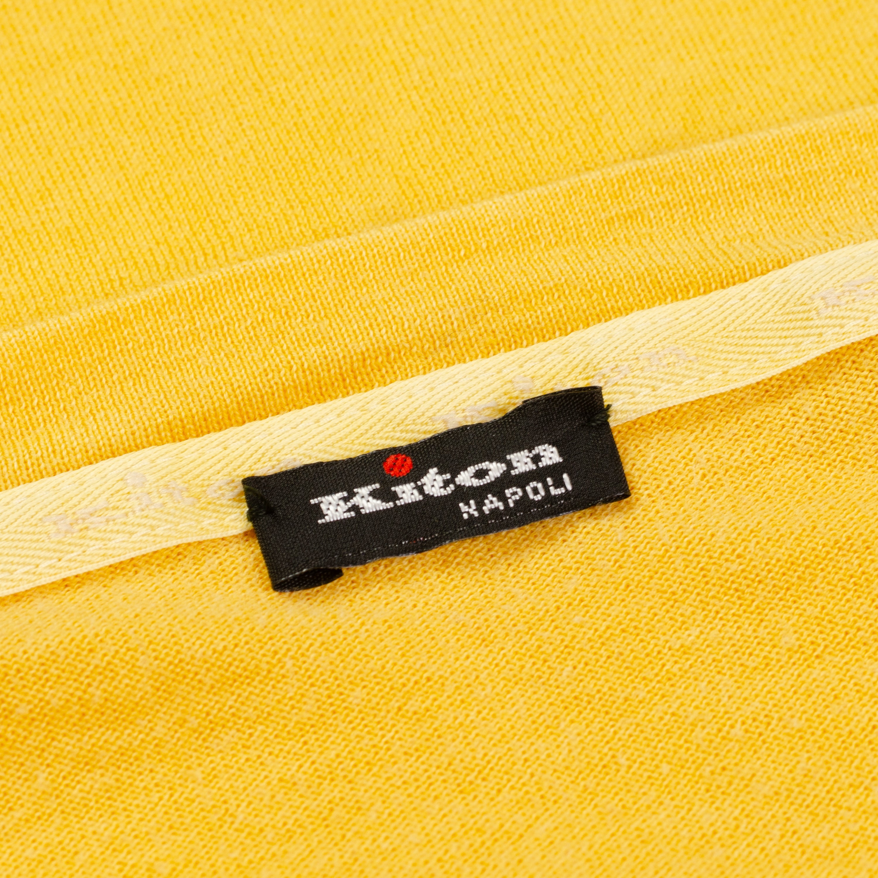 KITON Napoli Yellow Cotton Crewneck Short Sleeve T-Shirt EU 50 NEW US M KITON